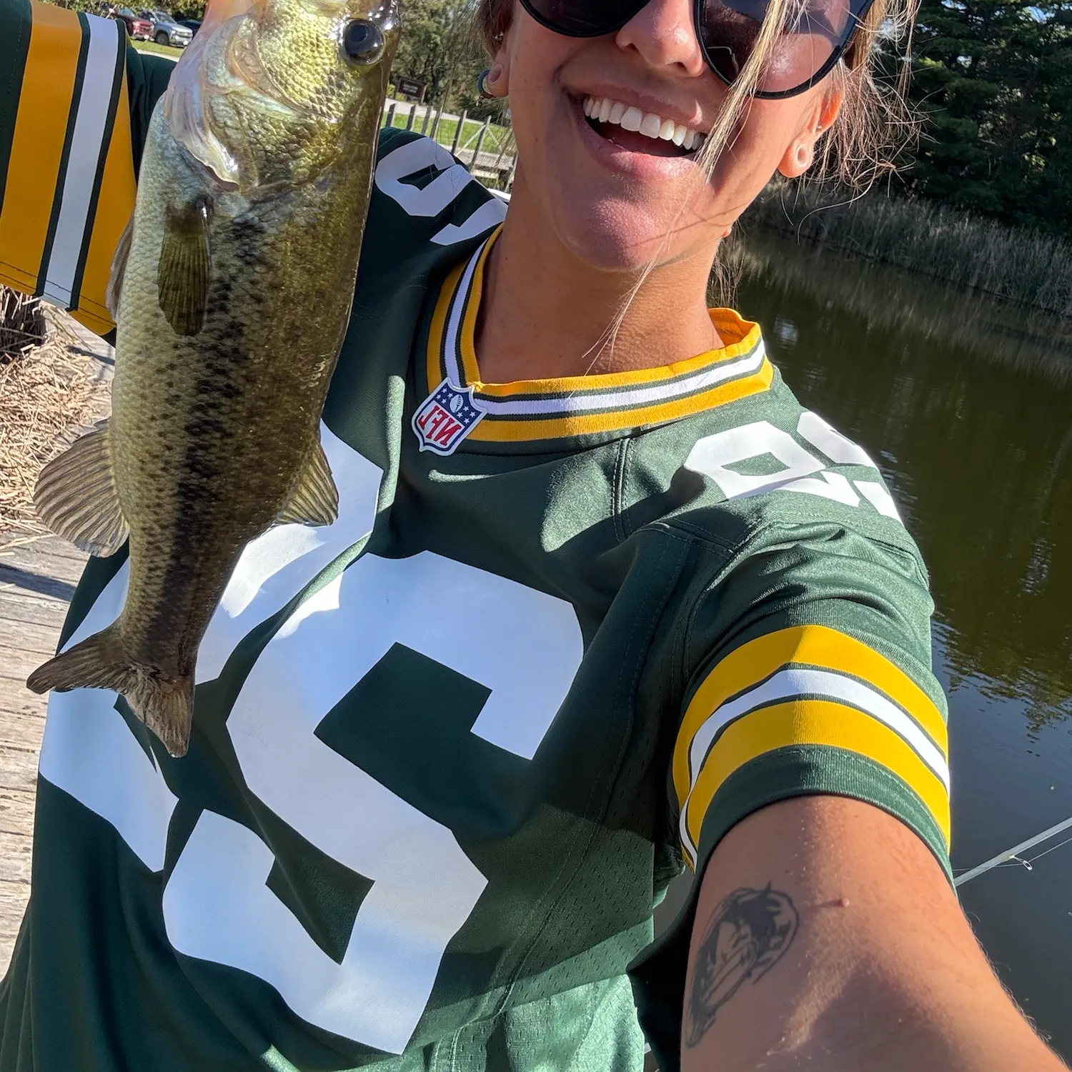 Largemouth bass caught on Fishbrain