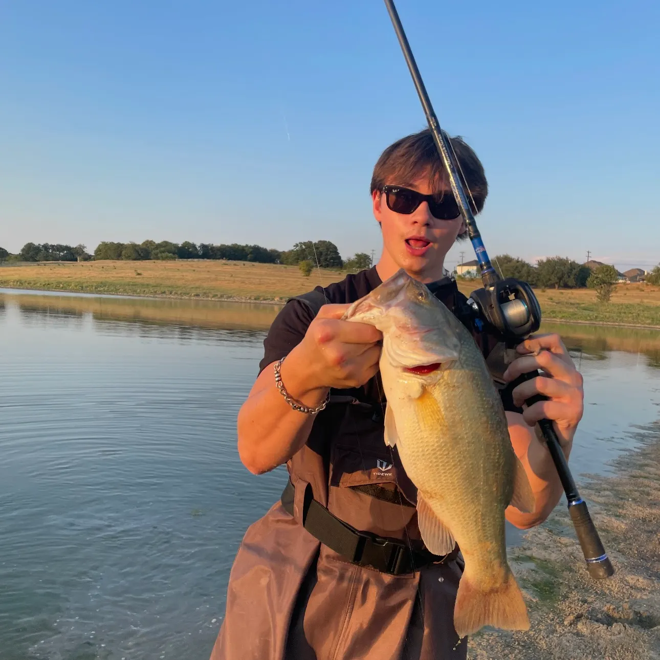 Largemouth bass caught on Fishbrain