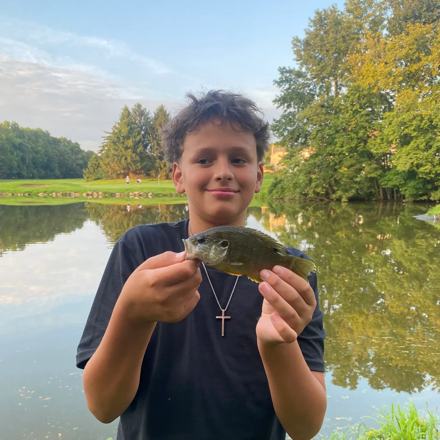 Green sunfish caught on Fishbrain