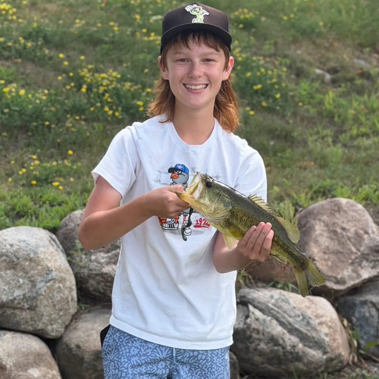 Largemouth bass caught on Fishbrain