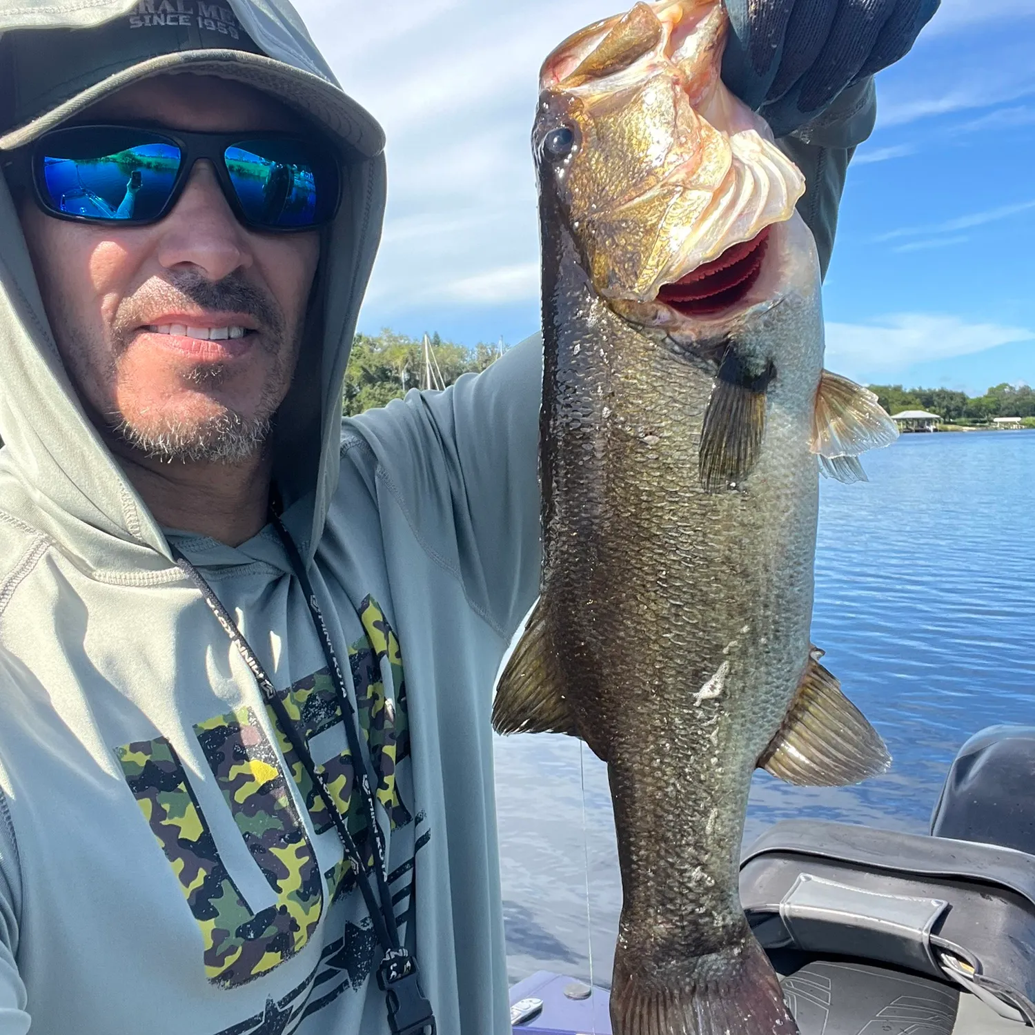 Largemouth bass caught on Fishbrain