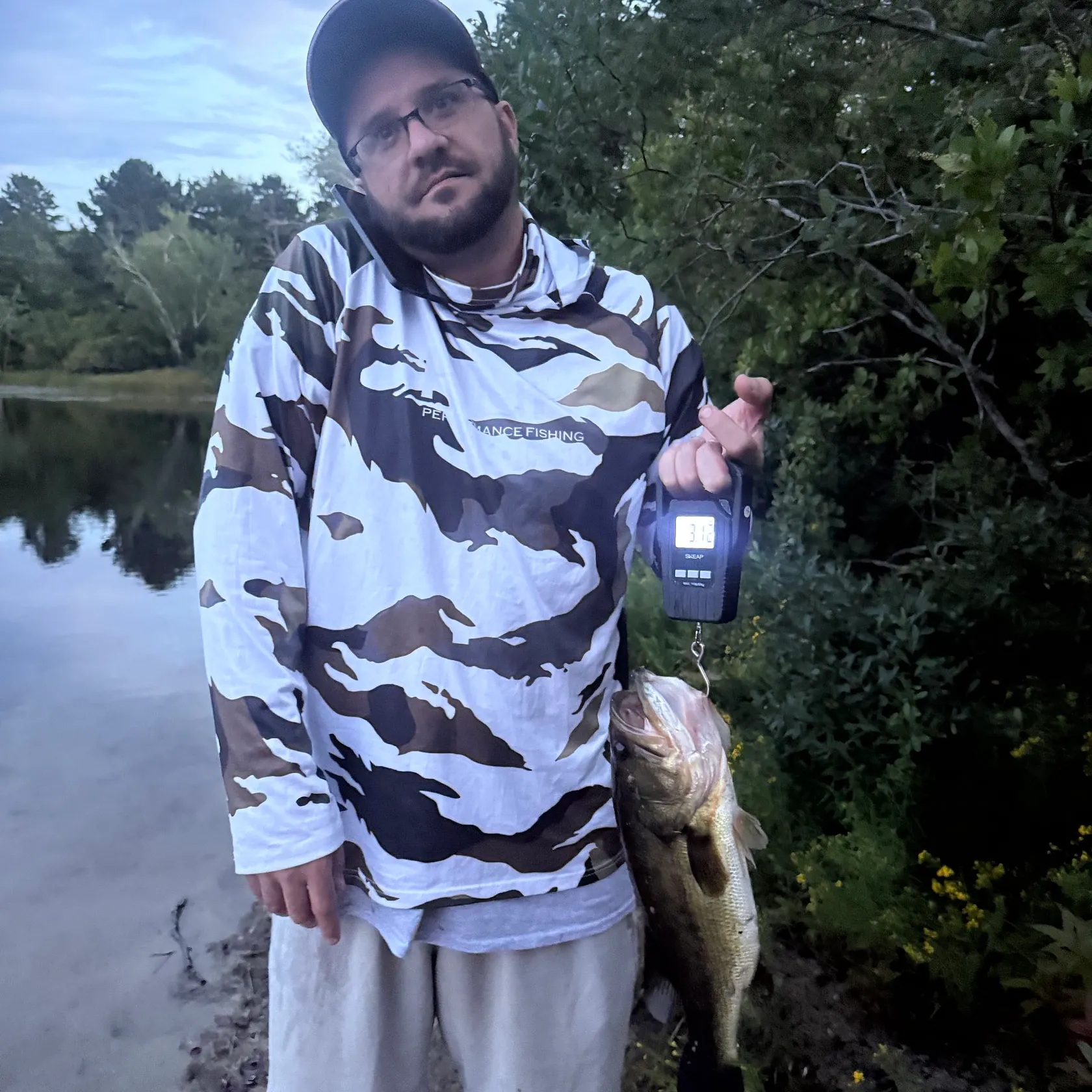 Largemouth bass caught on Fishbrain