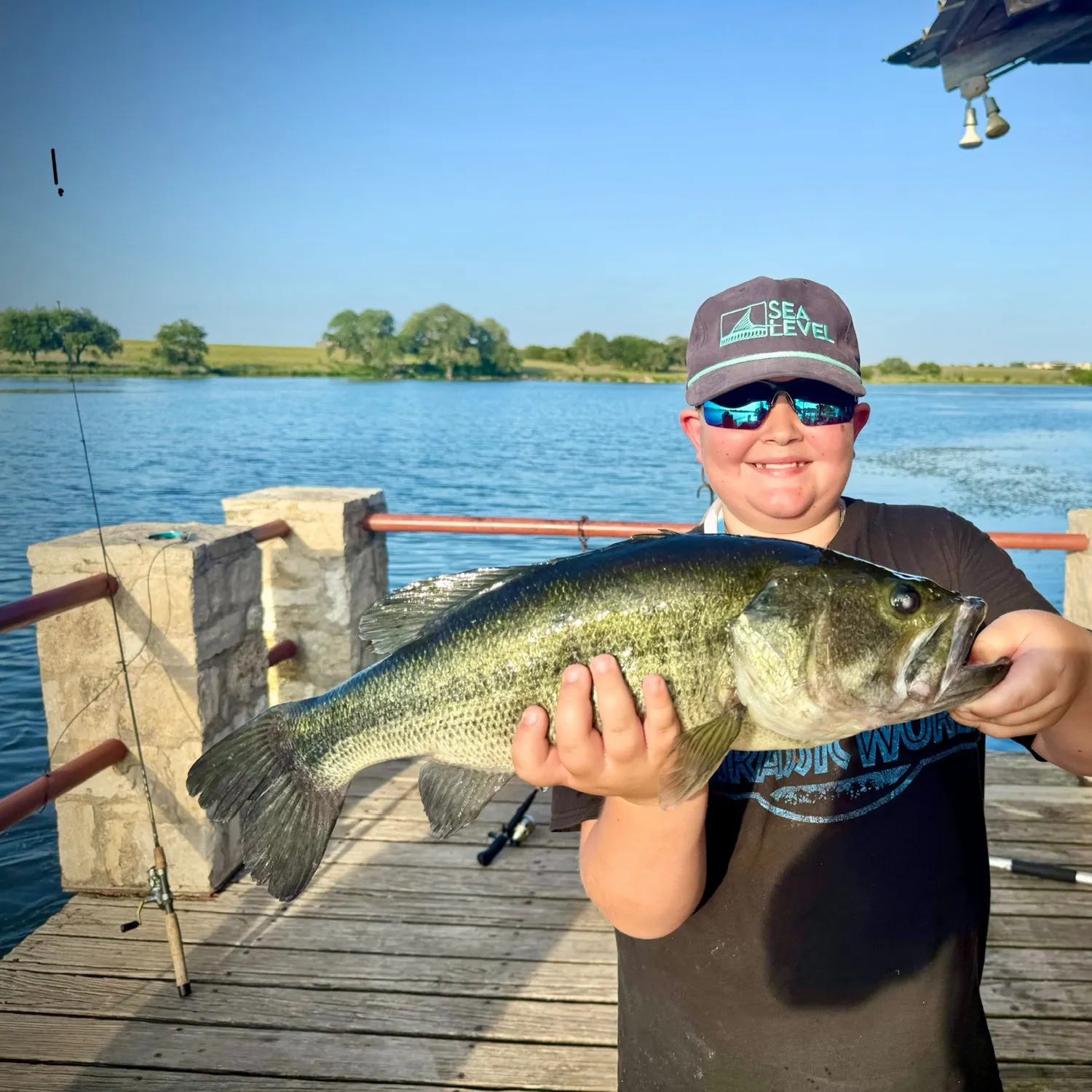 Largemouth bass caught on Fishbrain