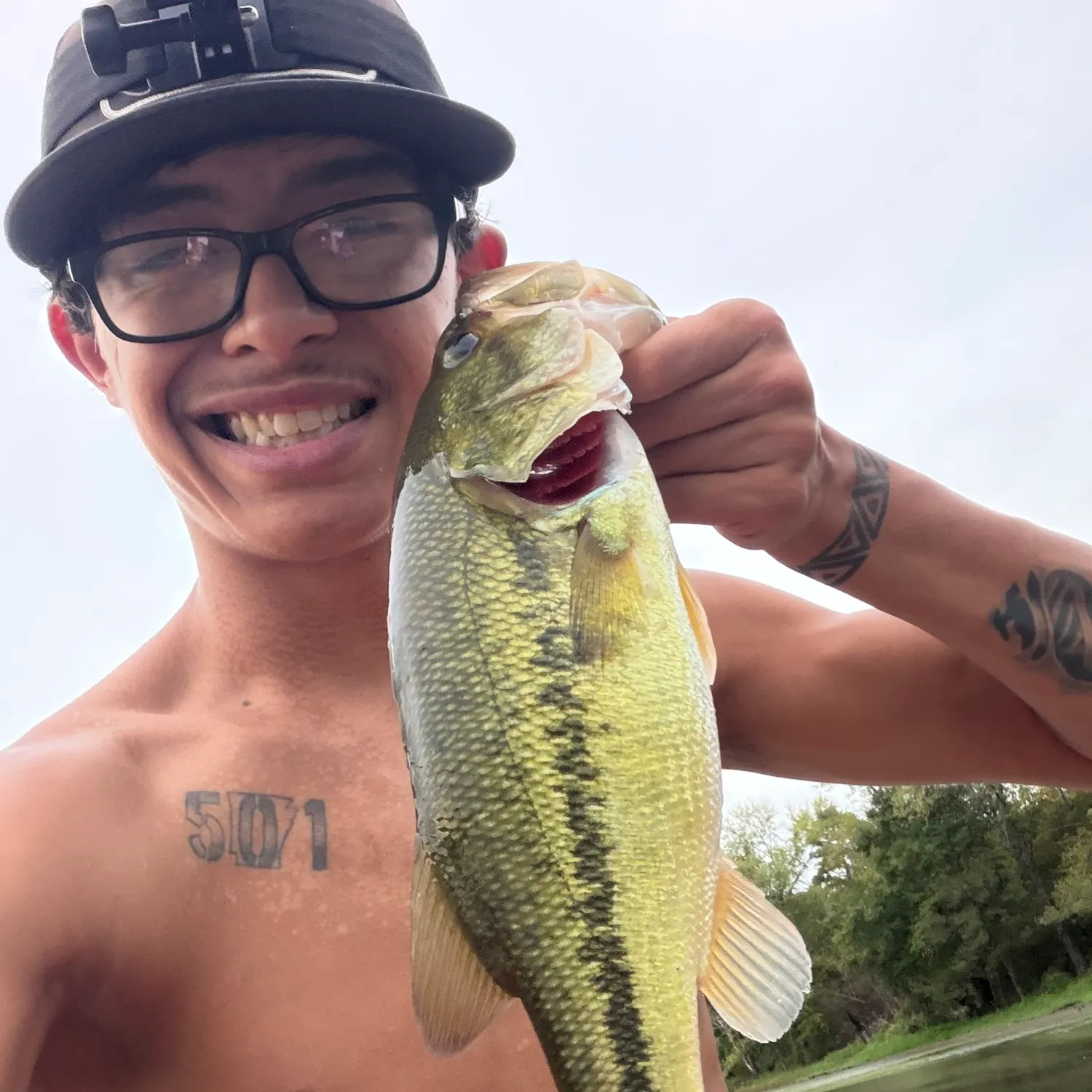 Largemouth bass caught on Fishbrain
