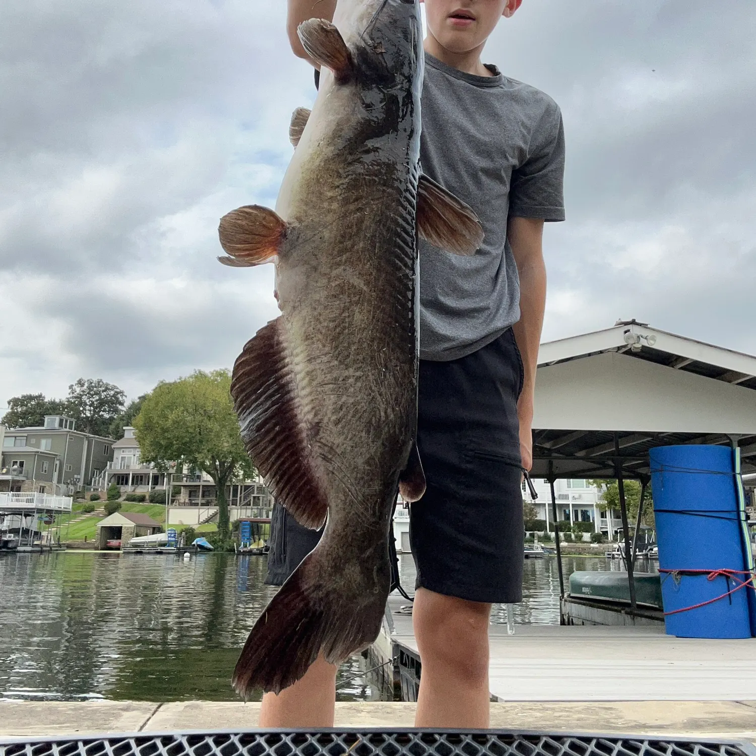 Blue catfish caught on Fishbrain