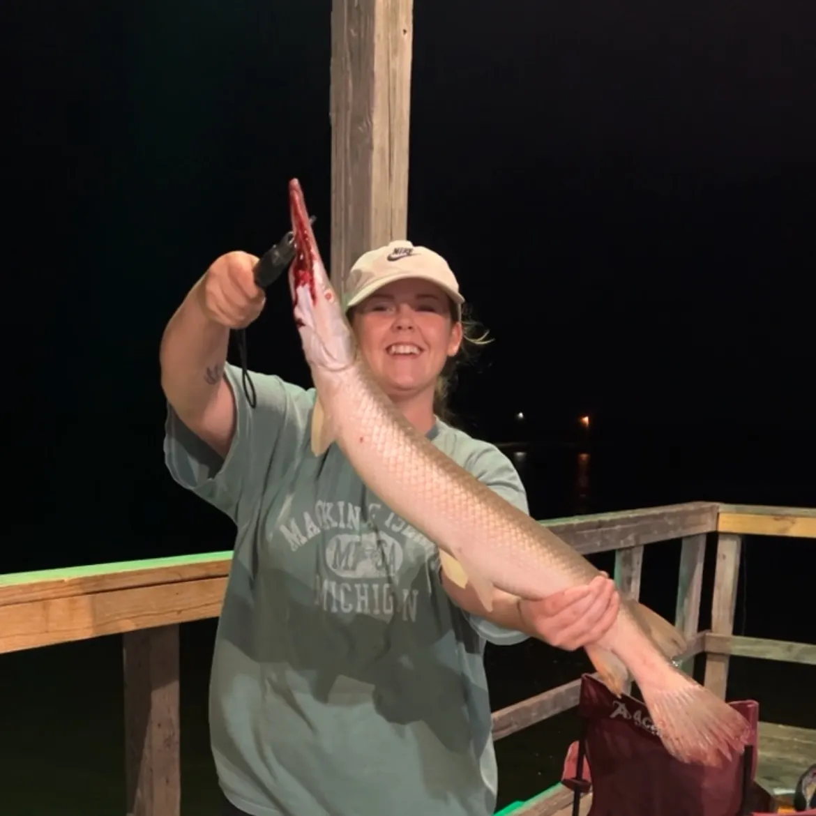 Shortnose gar caught on Fishbrain