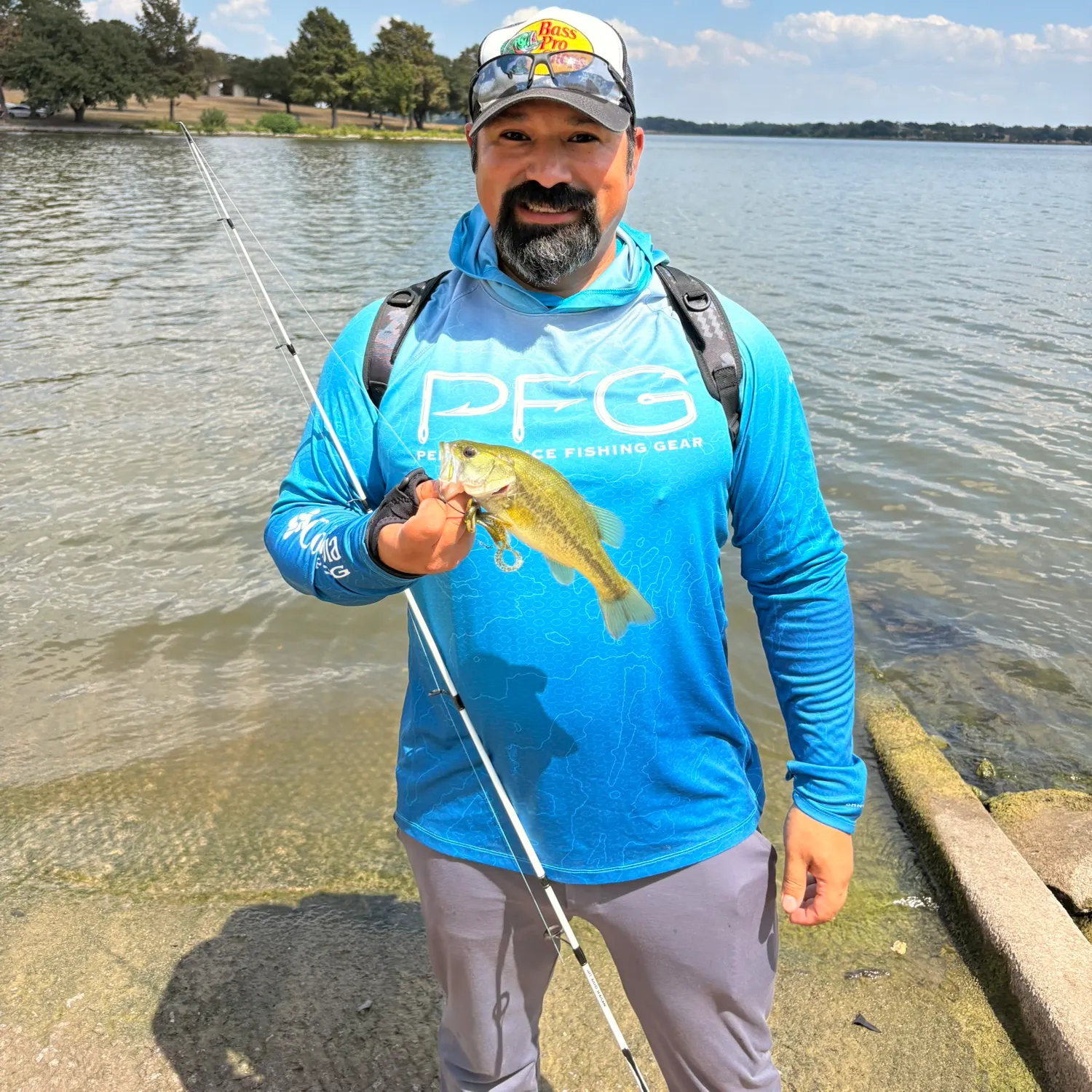 Largemouth bass caught on Fishbrain