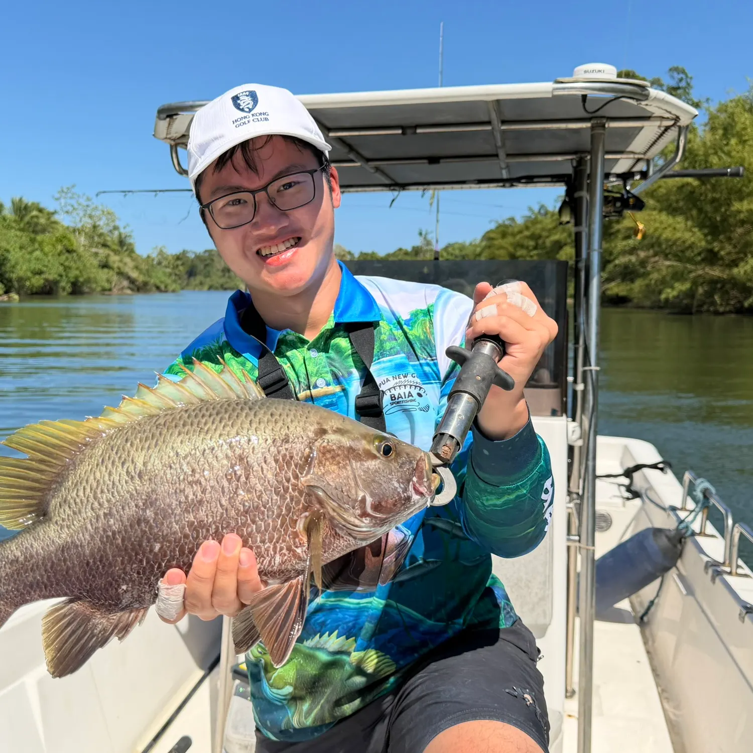 Papuan black snapper caught on Fishbrain