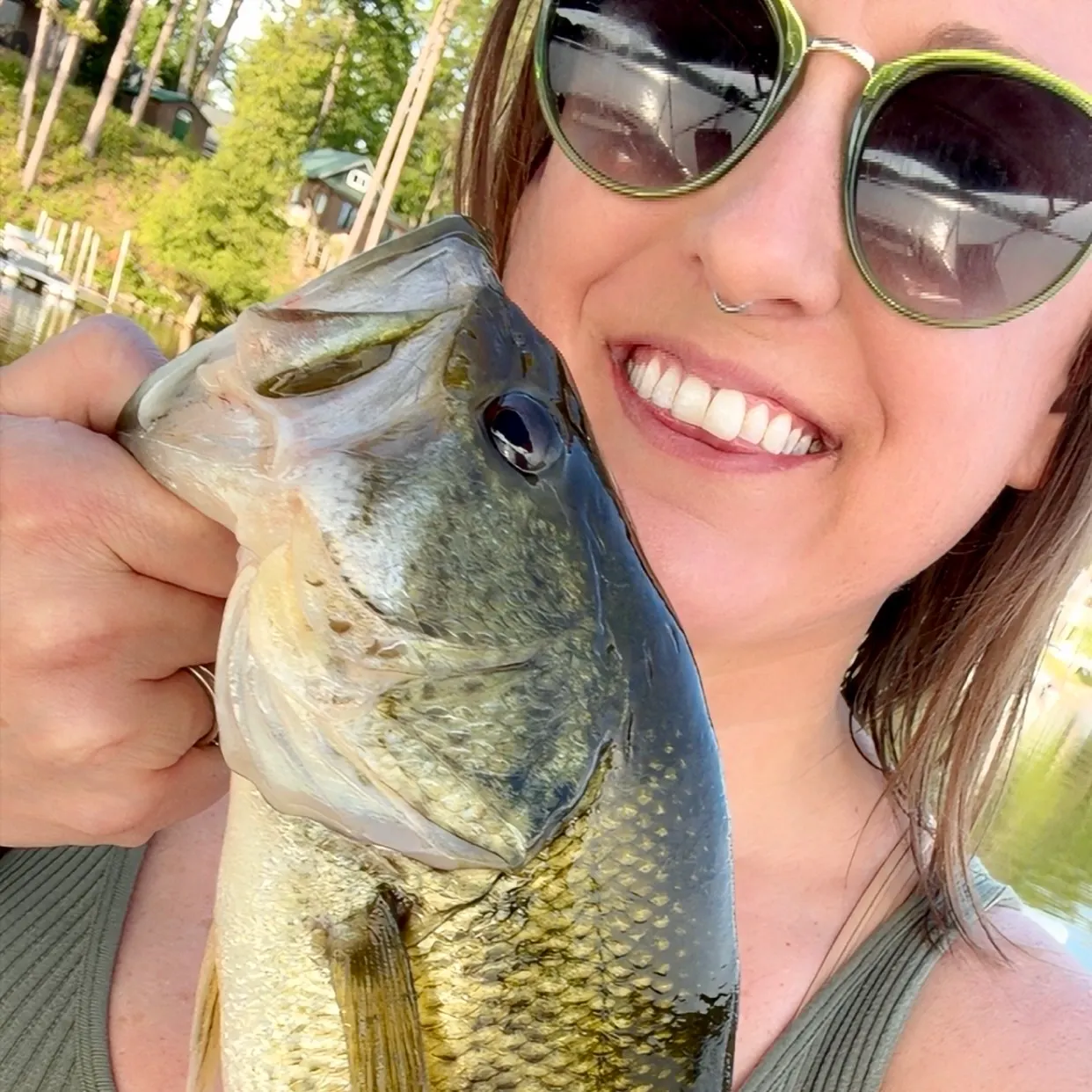 Largemouth bass caught on Fishbrain