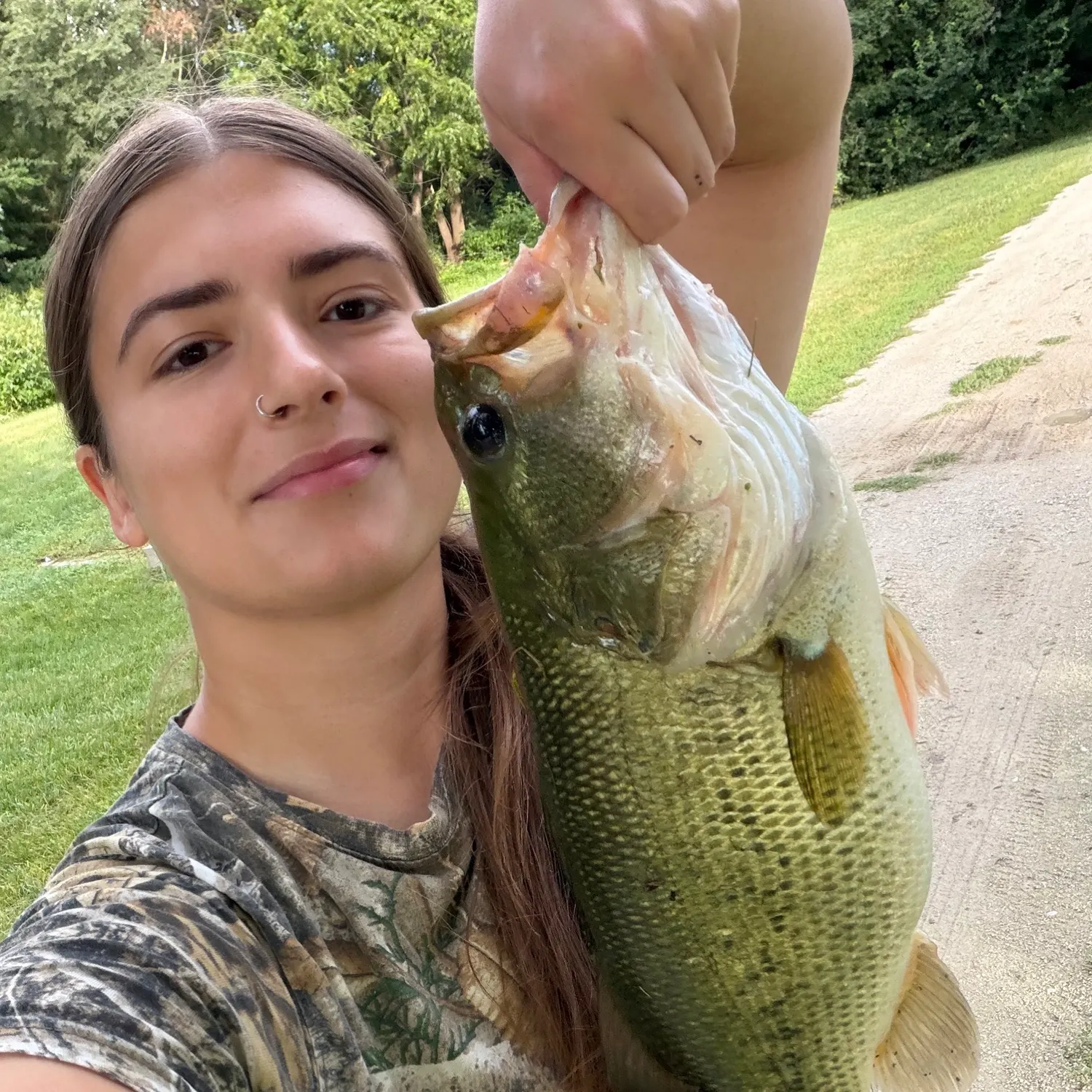 Largemouth bass caught on Fishbrain