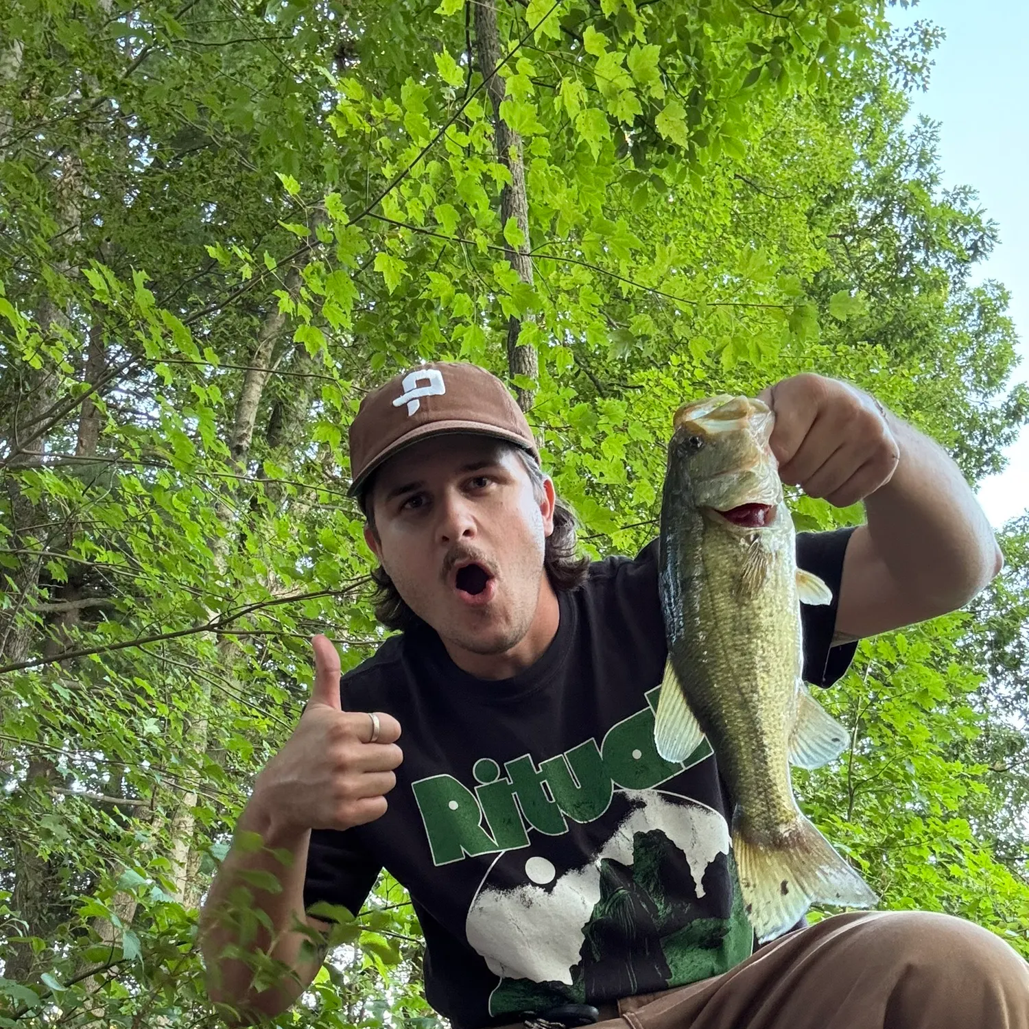 Largemouth bass caught on Fishbrain