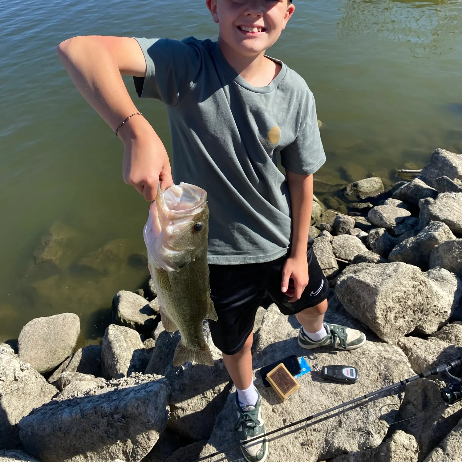 Largemouth bass caught on Fishbrain