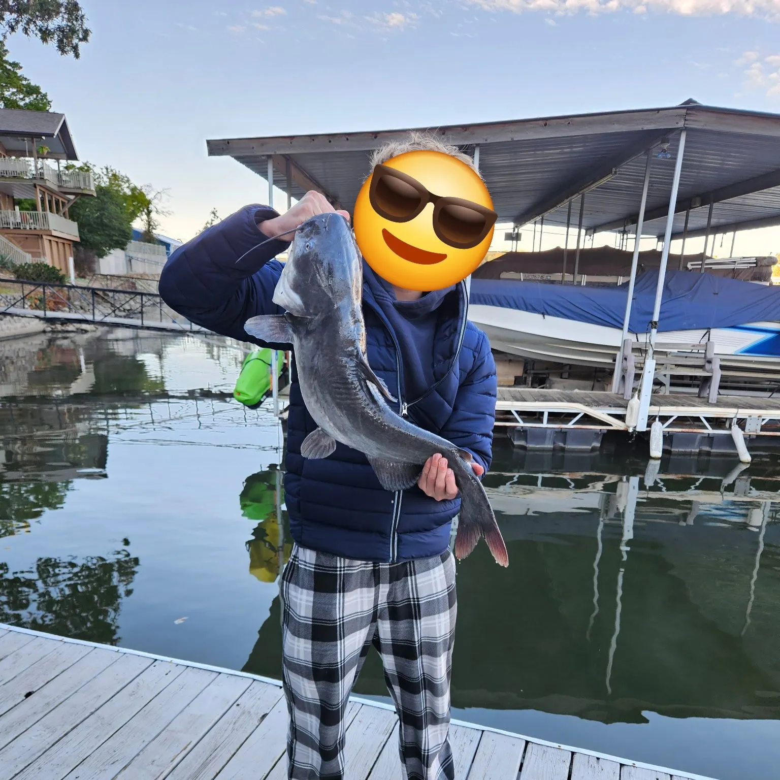 Blue catfish caught on Fishbrain