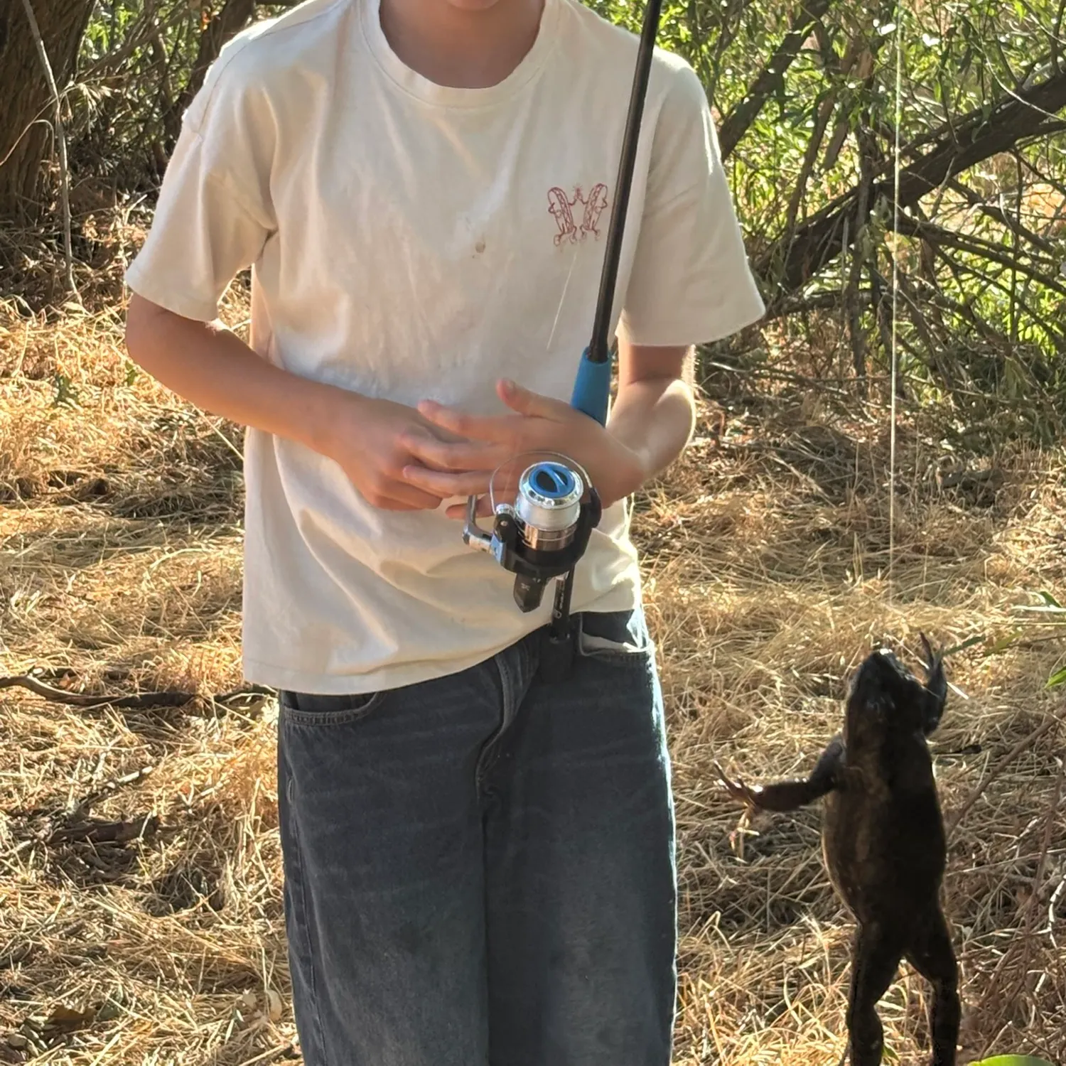 Green frog caught on Fishbrain