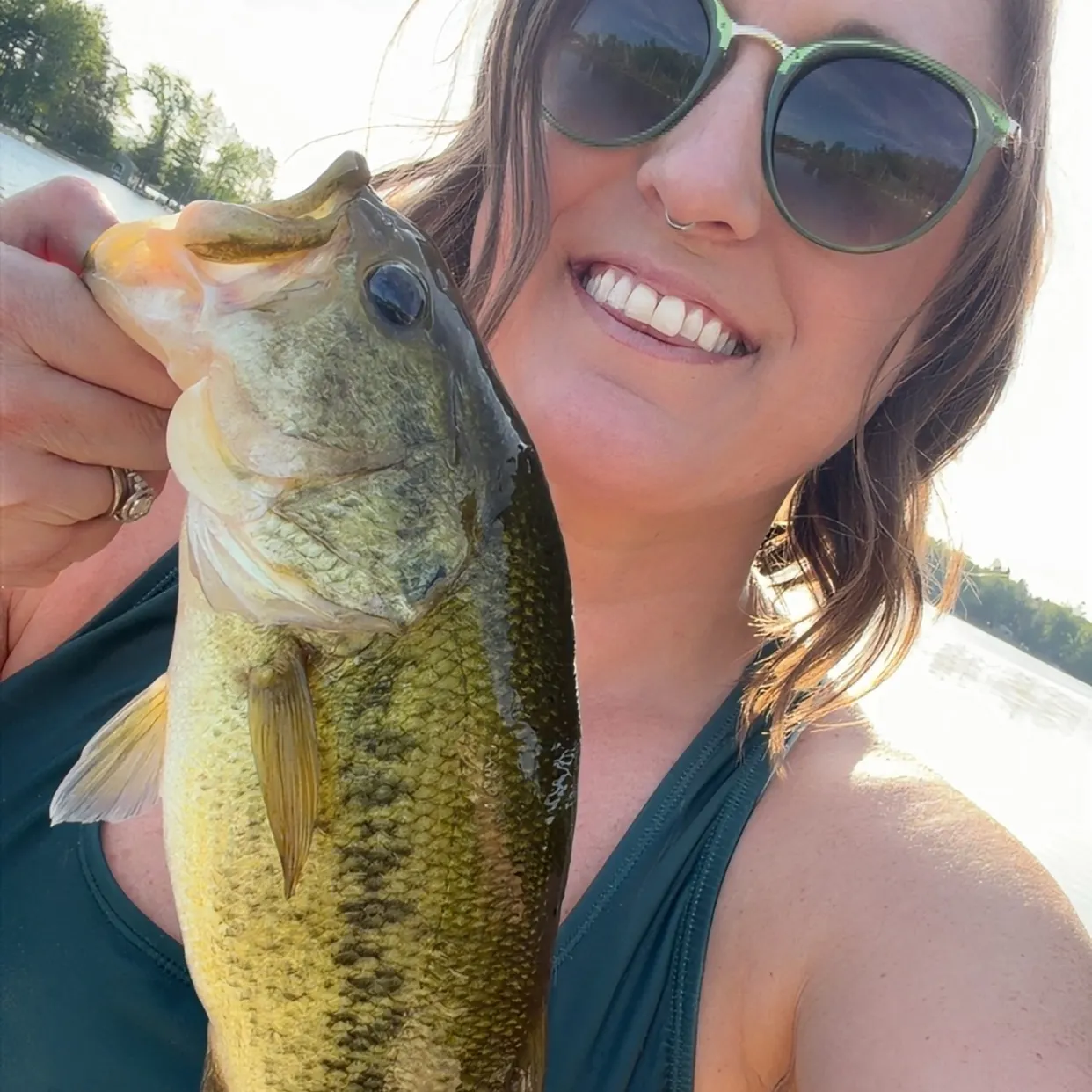 Largemouth bass caught on Fishbrain