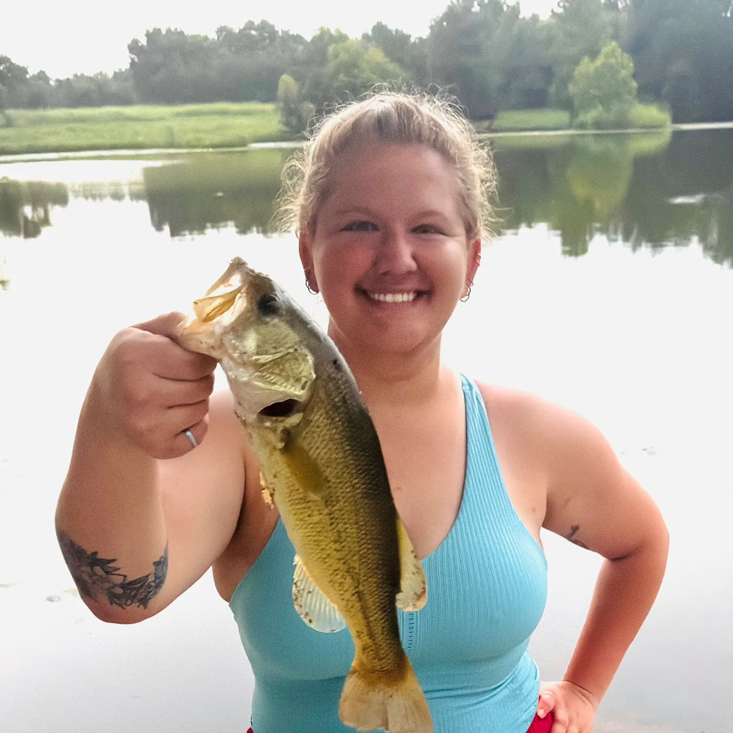 Largemouth bass caught on Fishbrain
