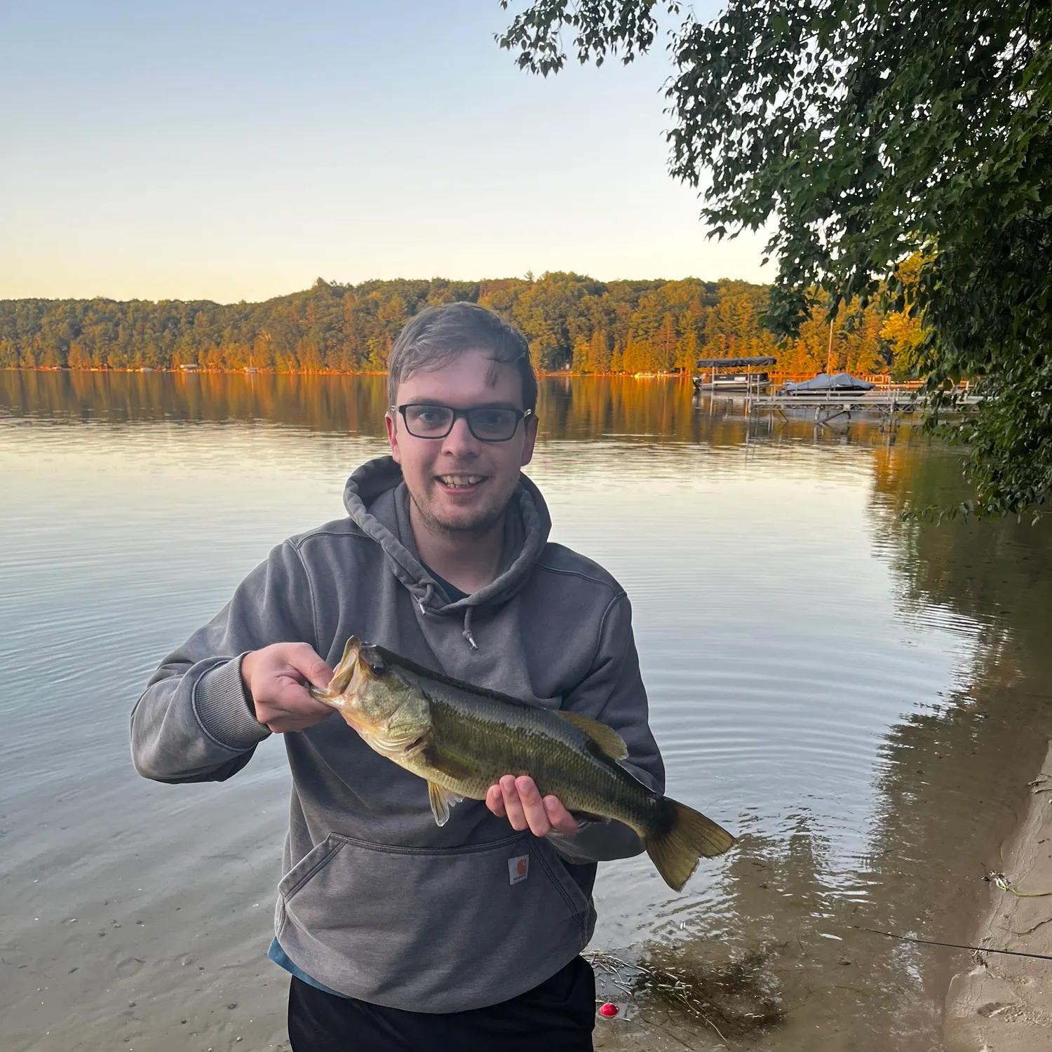 Largemouth bass caught on Fishbrain