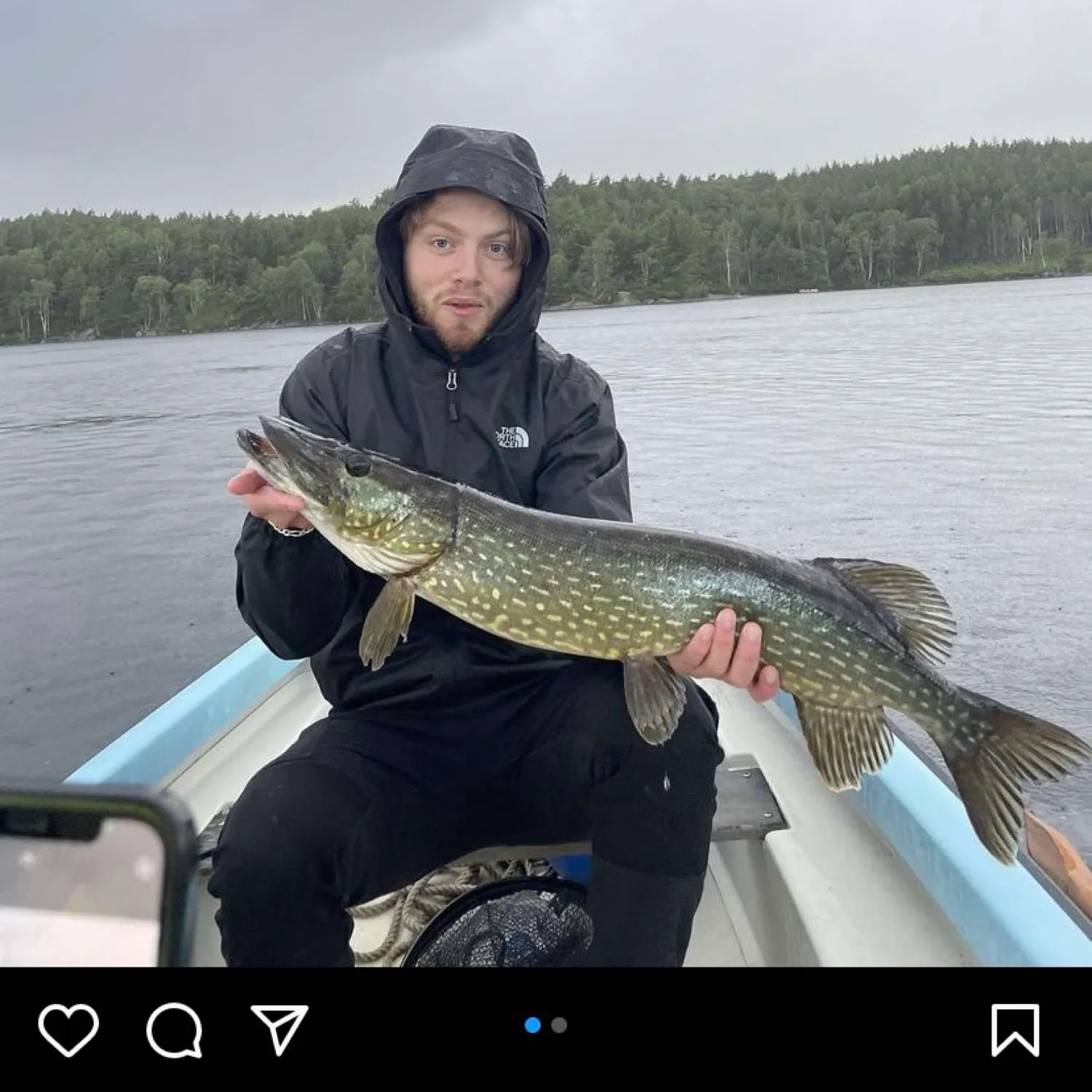 Northern pike caught on Fishbrain