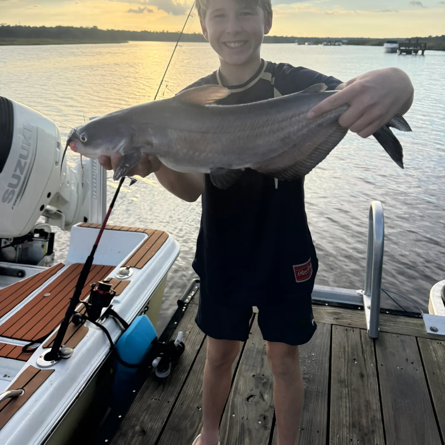 Blue catfish caught on Fishbrain
