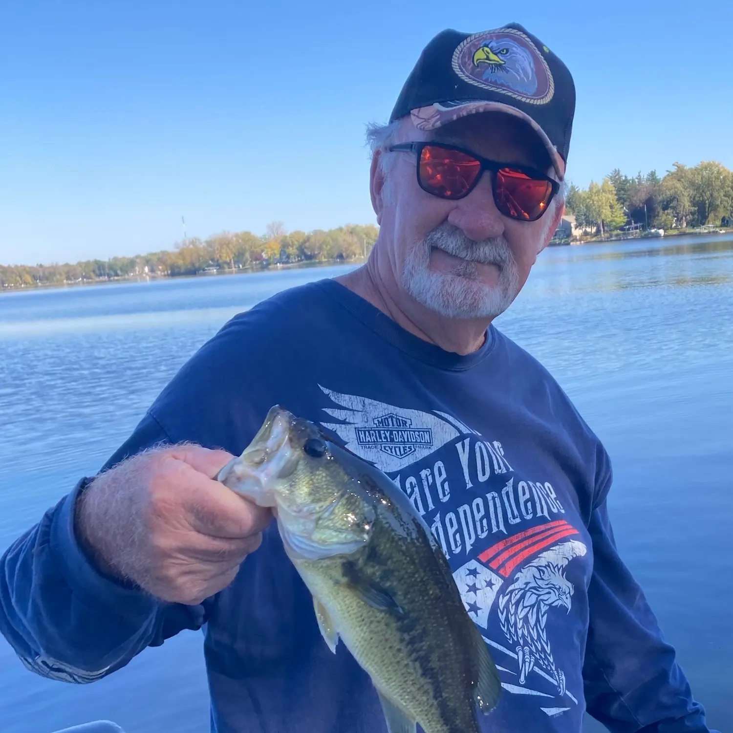 Largemouth bass caught on Fishbrain