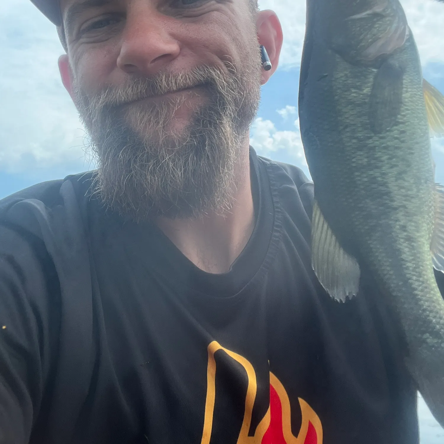 Largemouth bass caught on Fishbrain