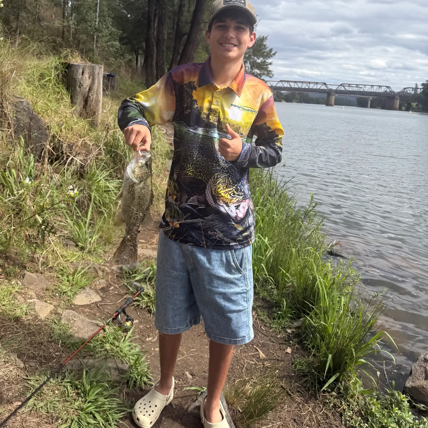 Australian bass caught on Fishbrain