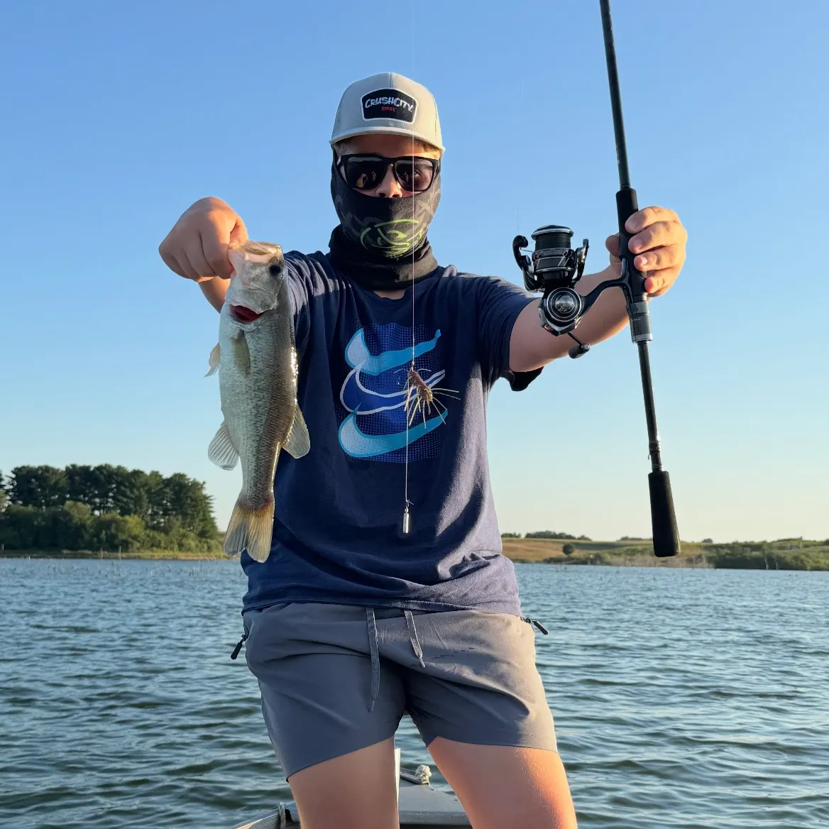 Largemouth bass caught on Fishbrain