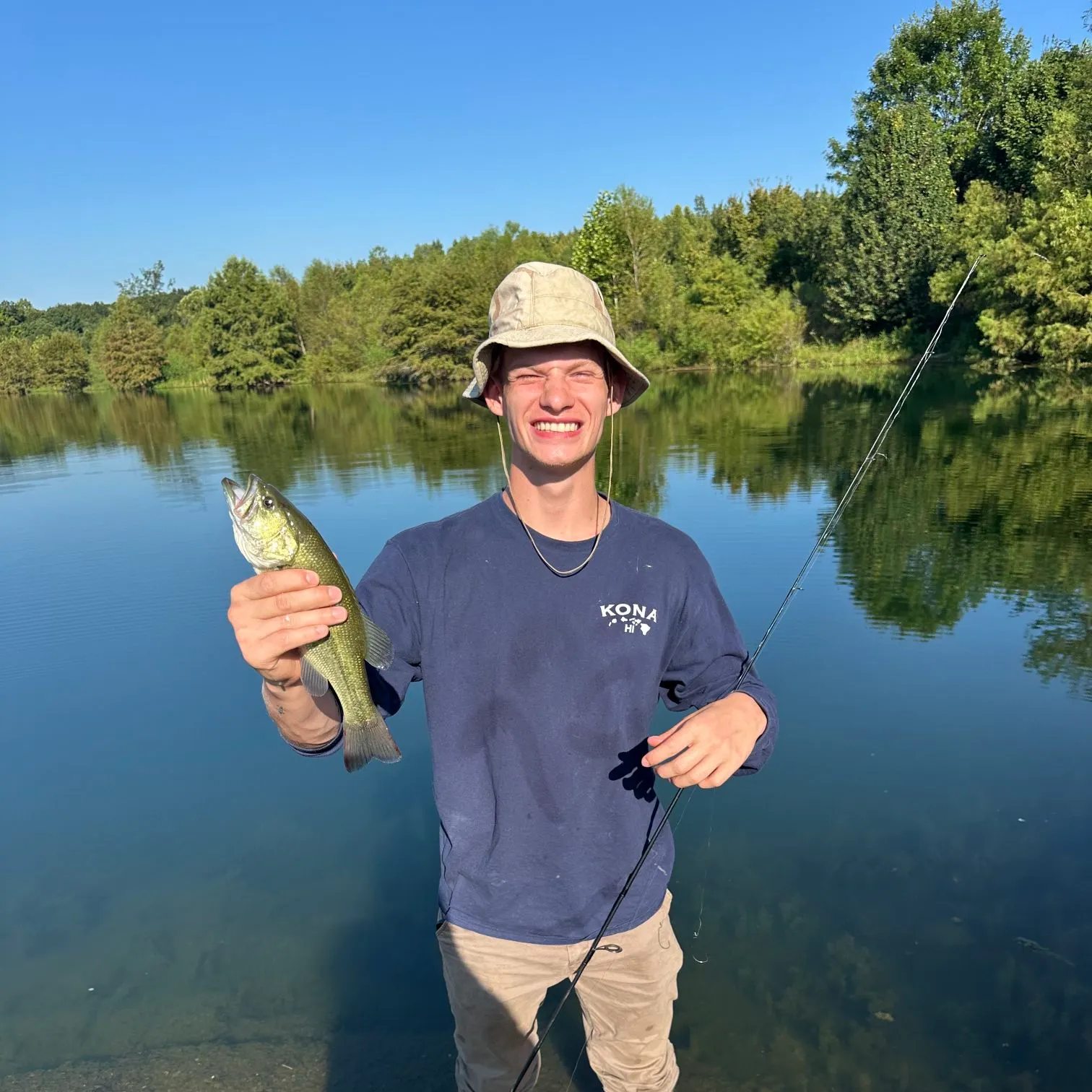 Largemouth bass caught on Fishbrain