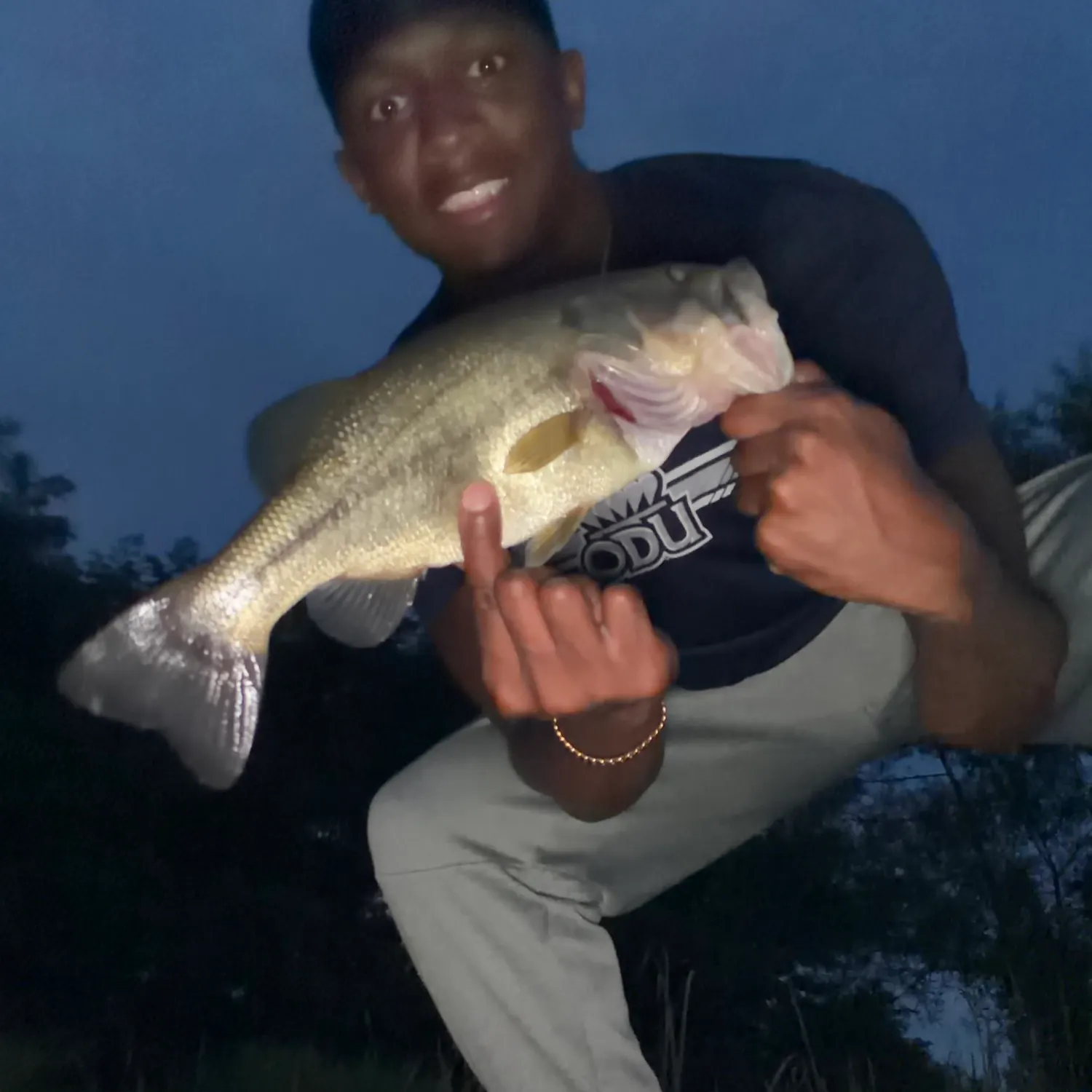 Largemouth bass caught on Fishbrain
