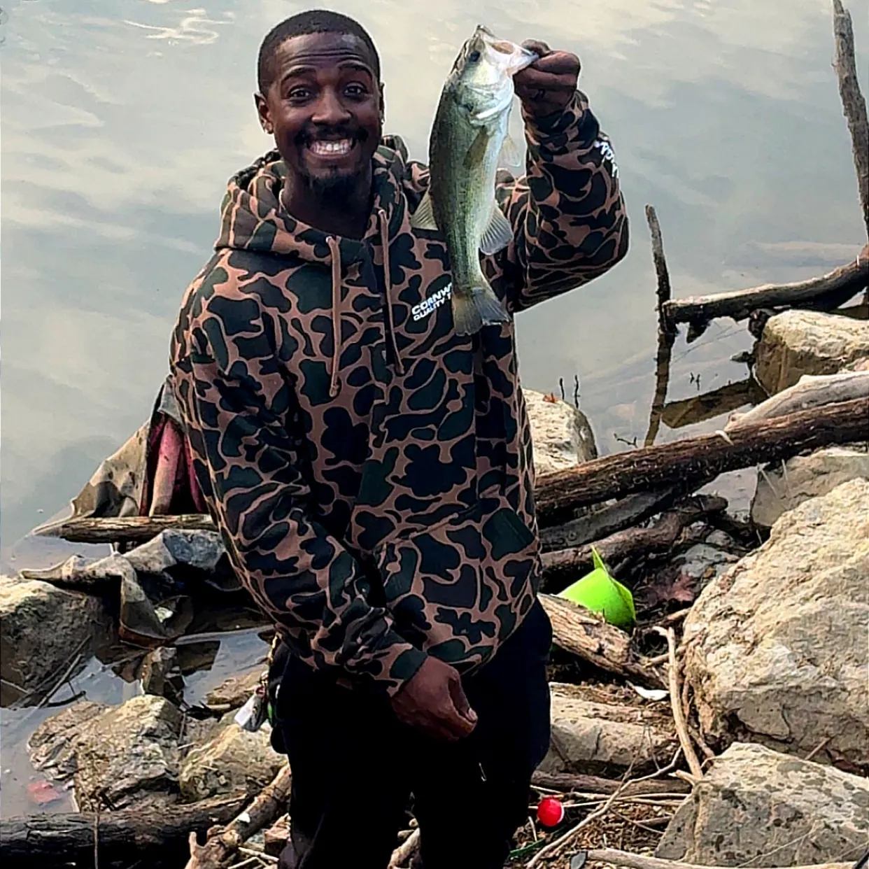 Largemouth bass caught on Fishbrain