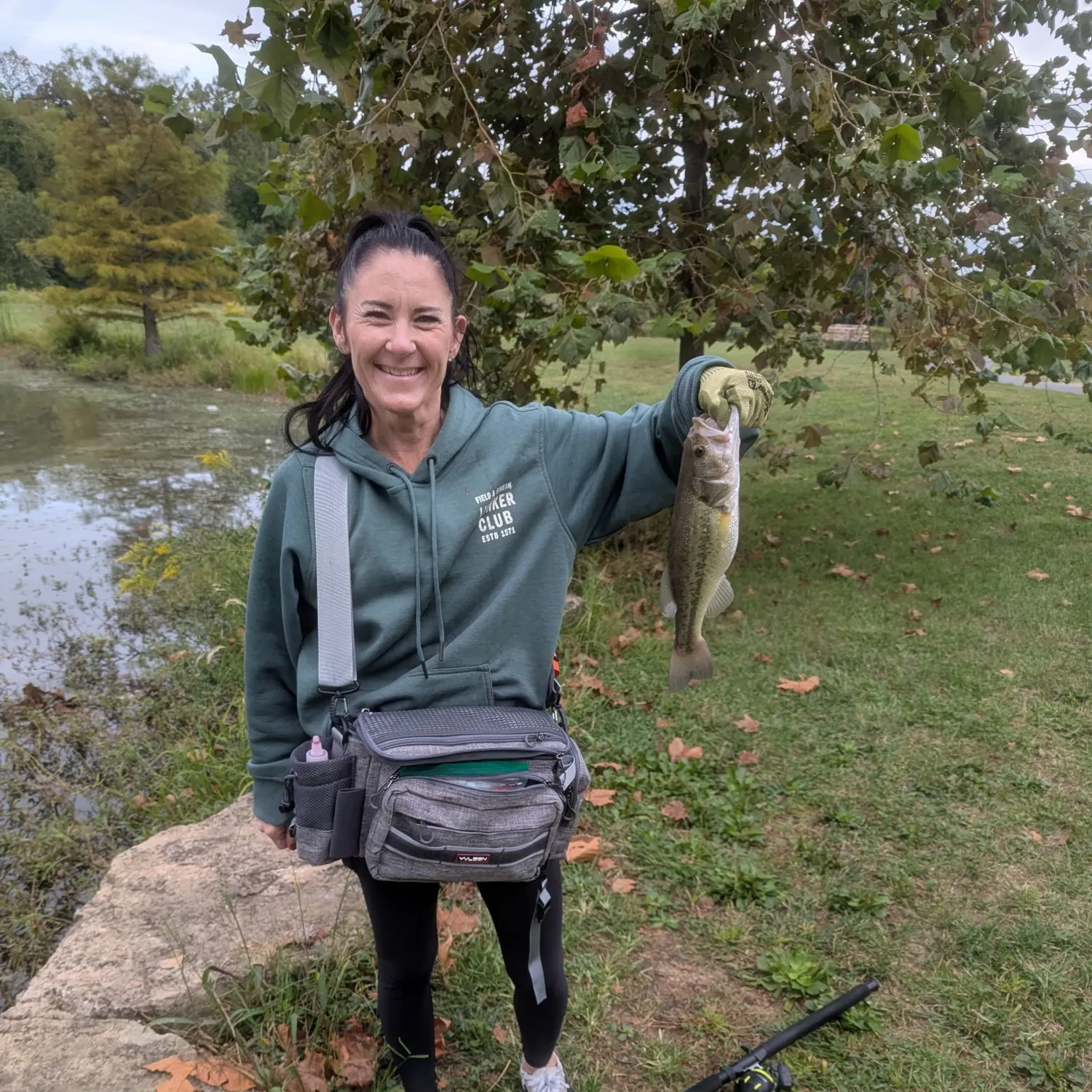 Largemouth bass caught on Fishbrain