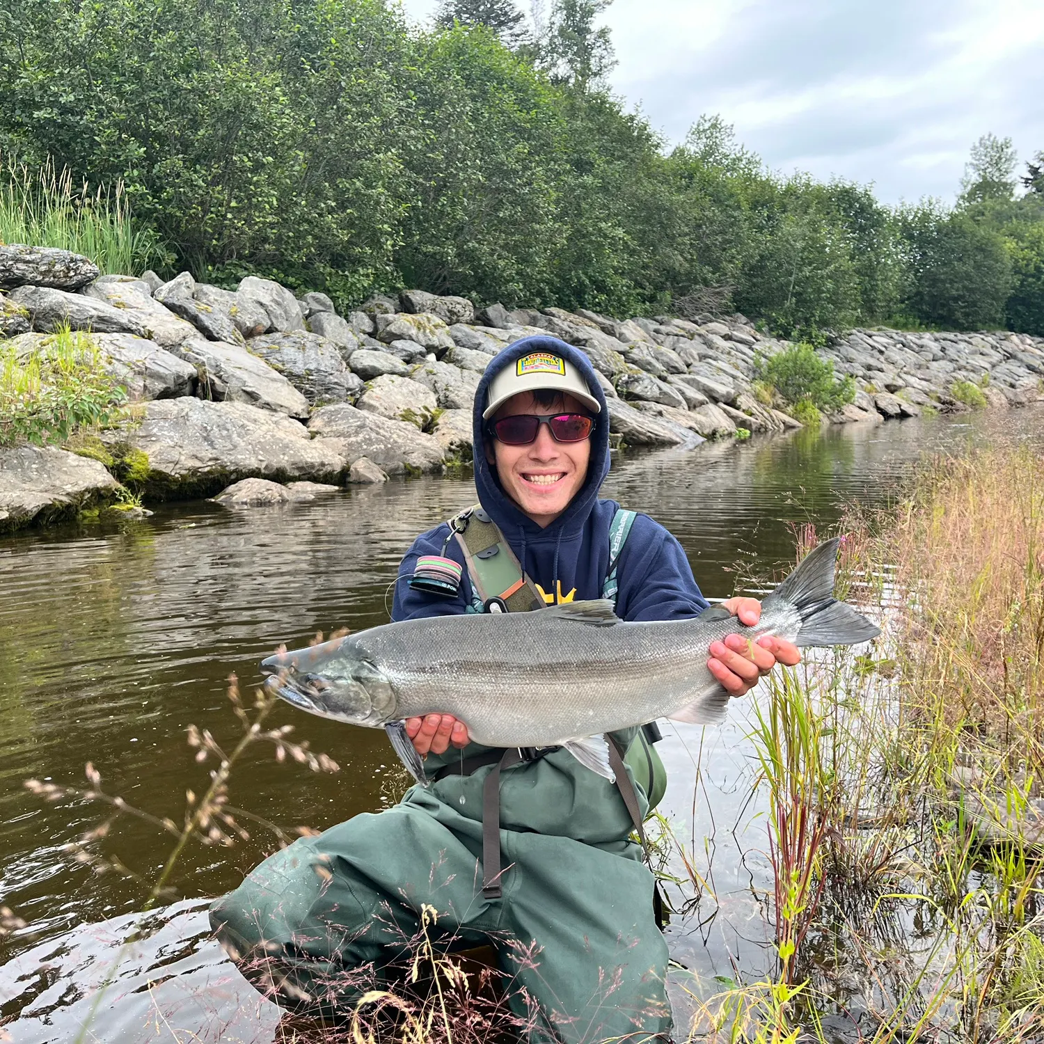 Coho salmon caught on Fishbrain