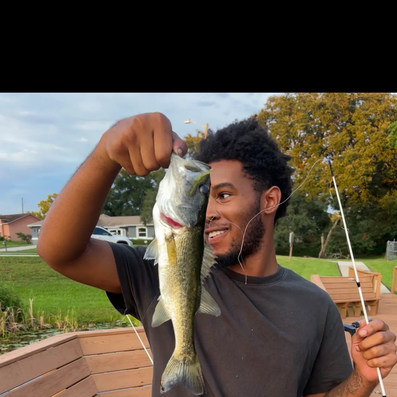 Largemouth bass caught on Fishbrain