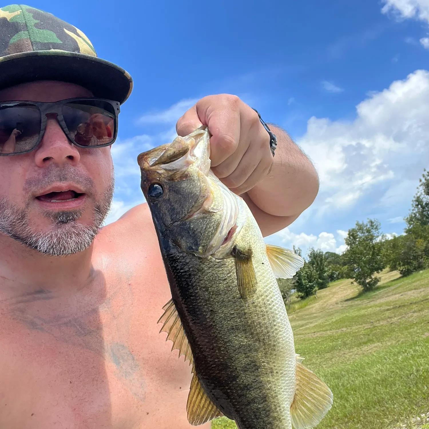 Largemouth bass caught on Fishbrain