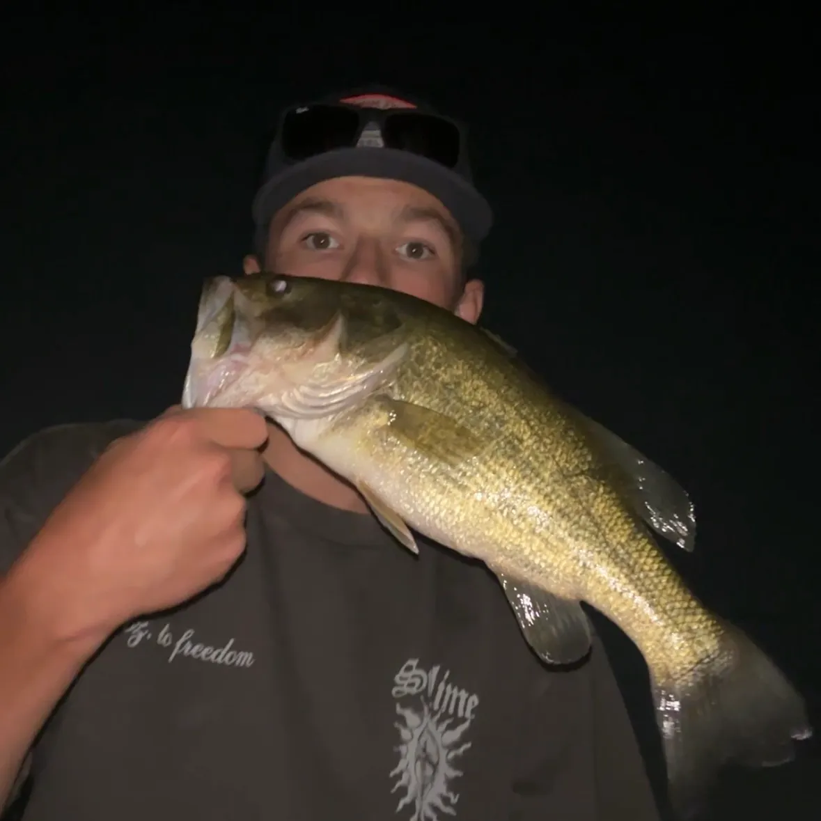 Largemouth bass caught on Fishbrain