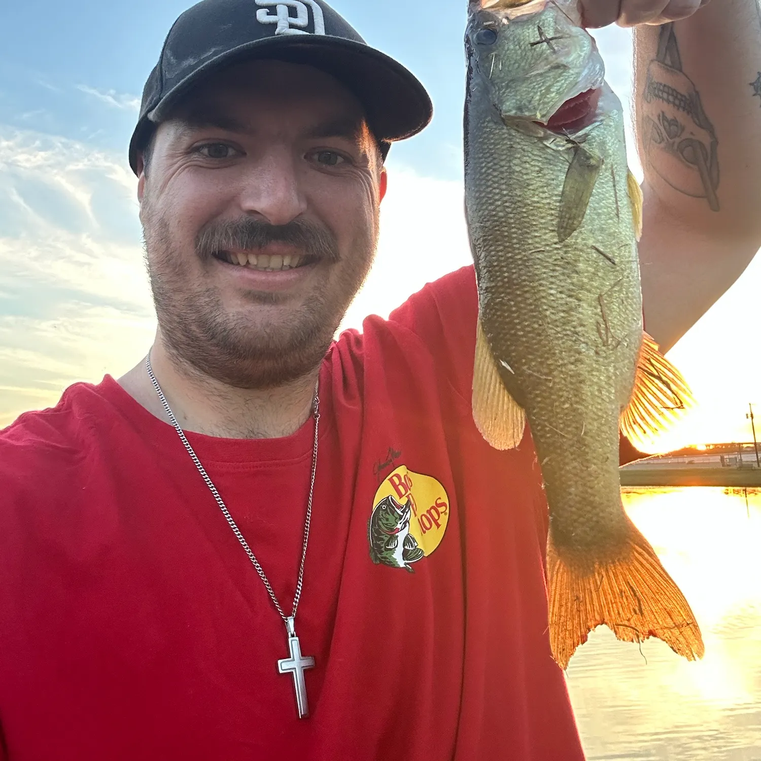 Largemouth bass caught on Fishbrain