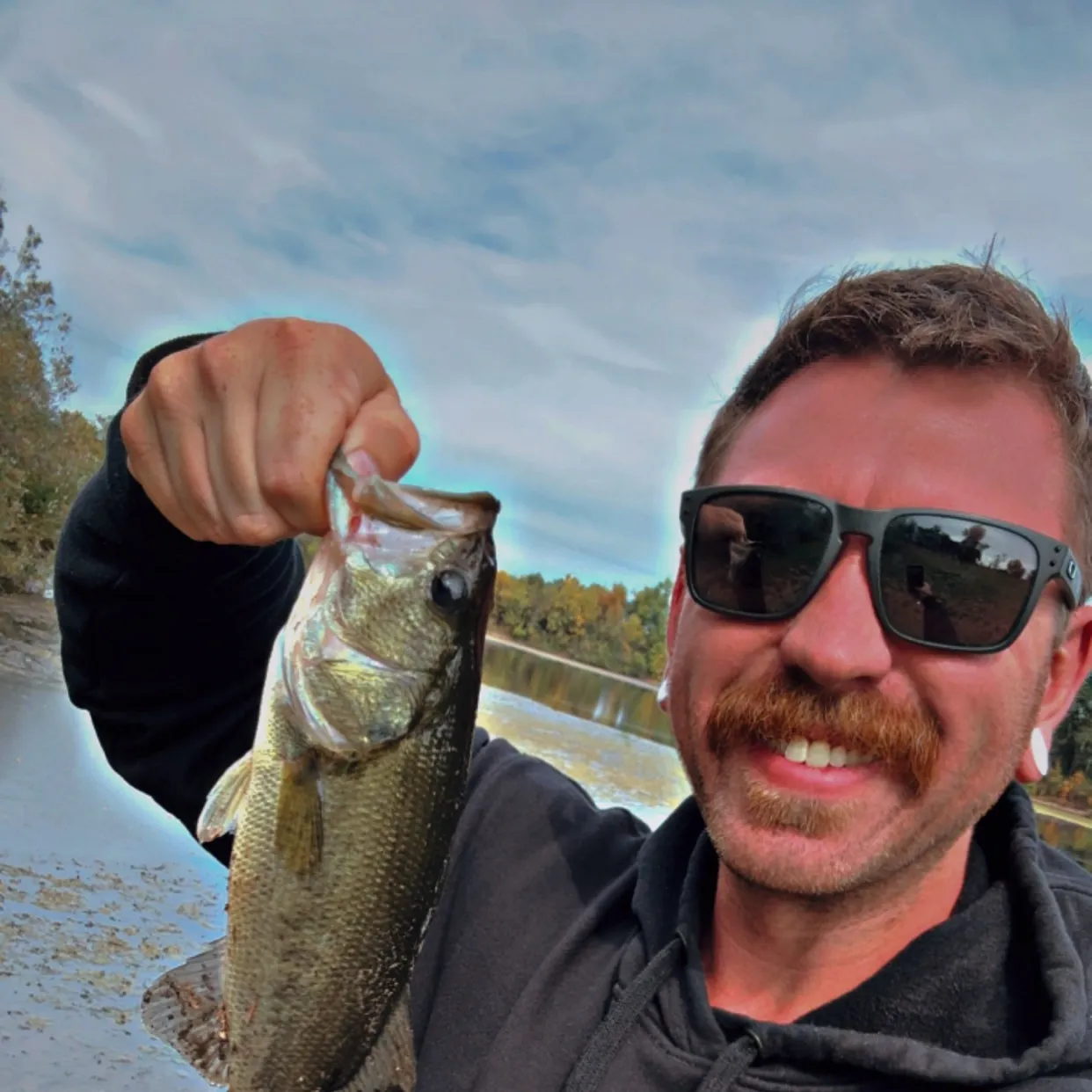 Largemouth bass caught on Fishbrain