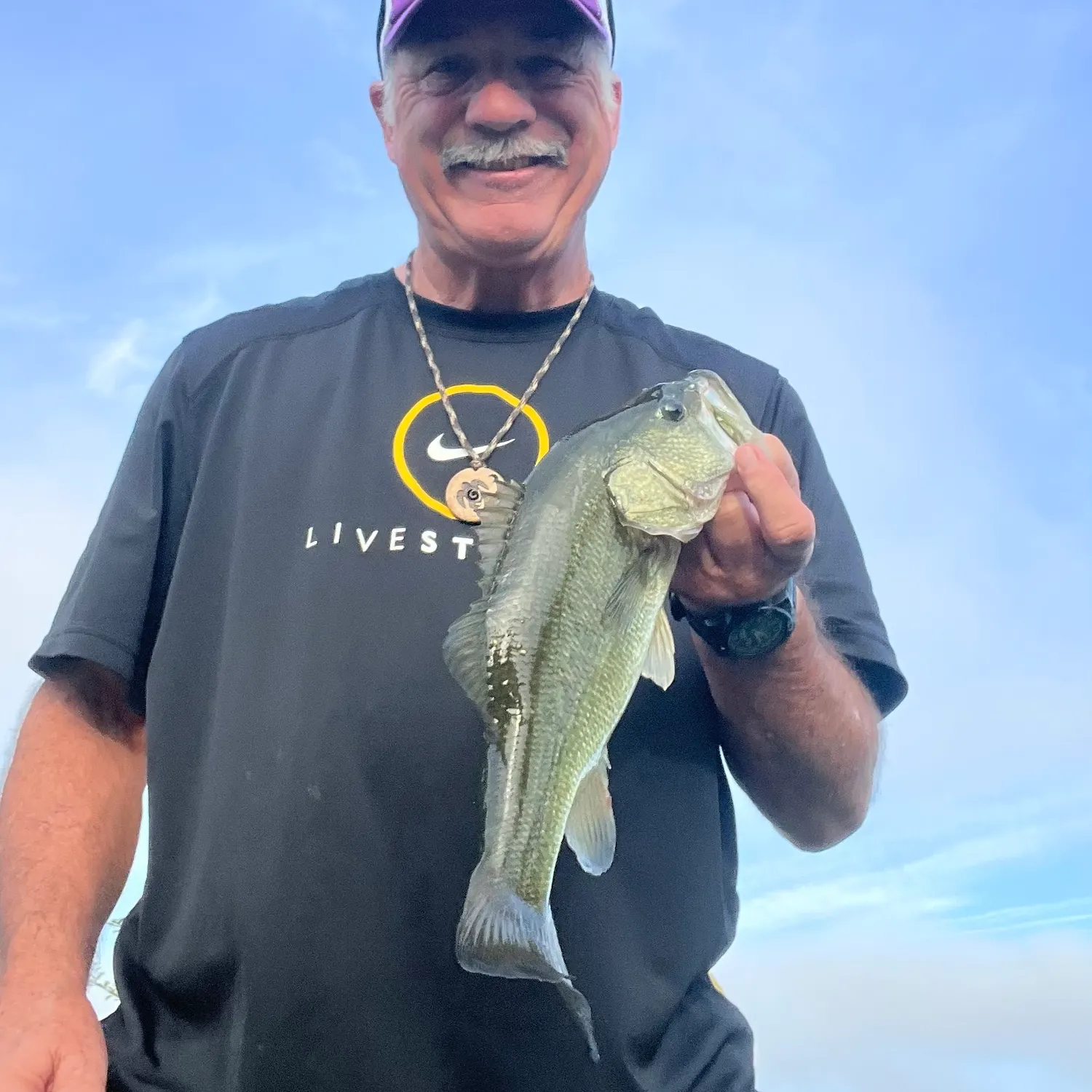 Largemouth bass caught on Fishbrain