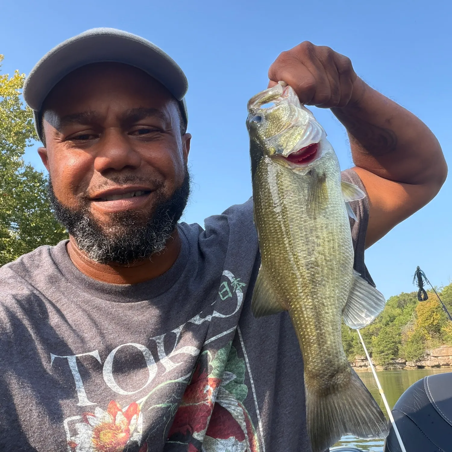 Largemouth bass caught on Fishbrain