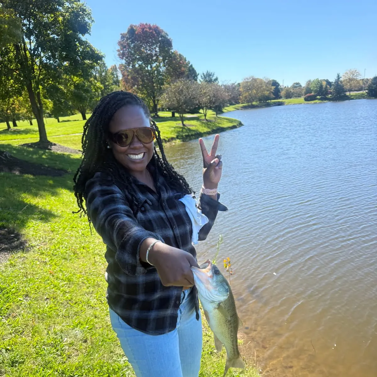 Largemouth bass caught on Fishbrain