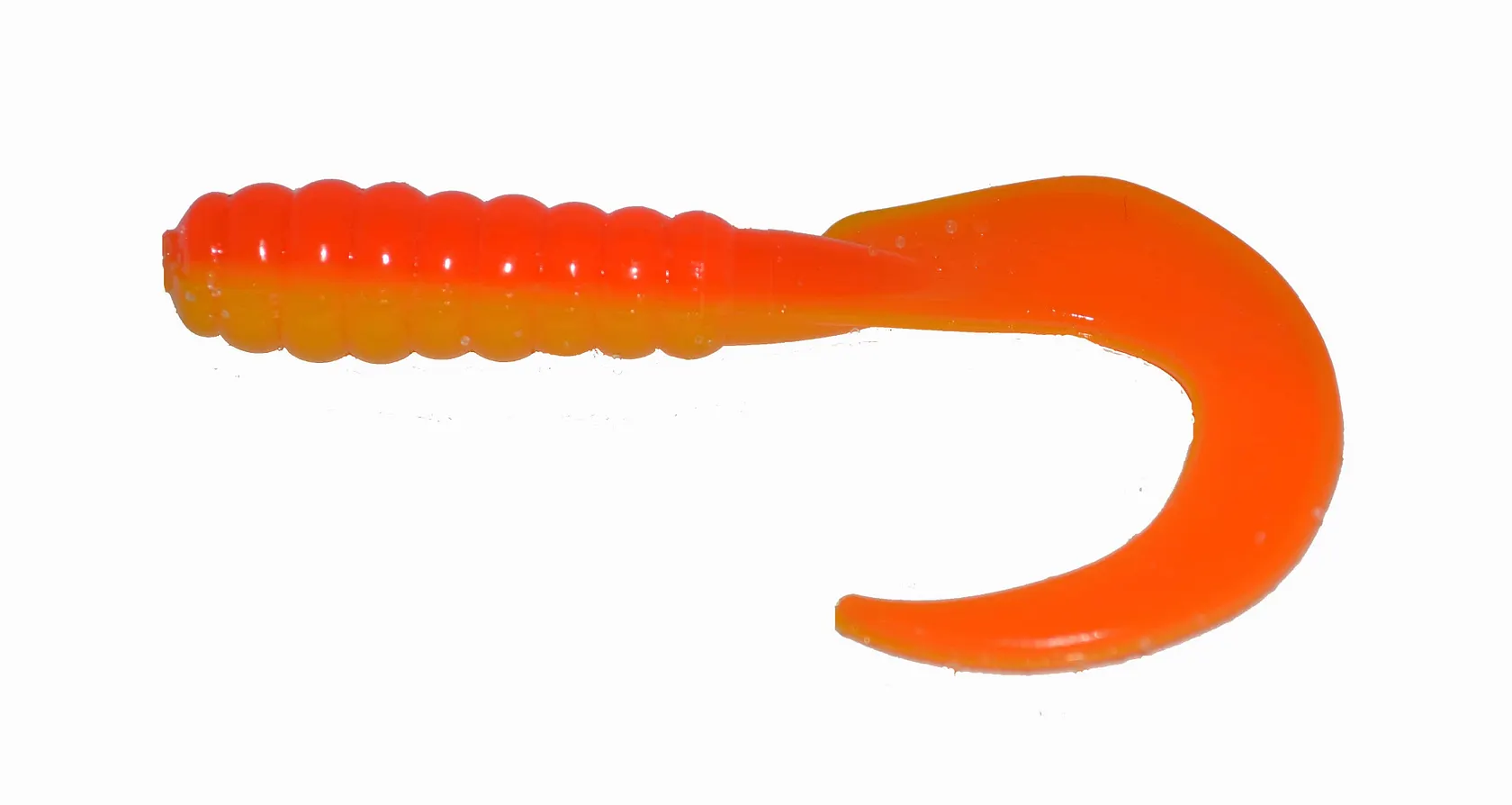 Curl Tail Grub 4 Inch in Orange/Yellow