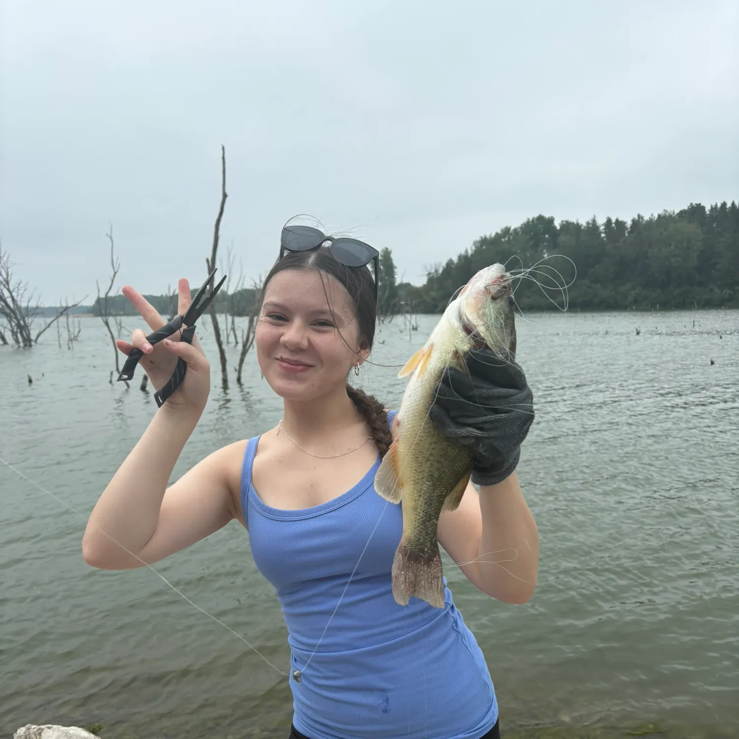 Largemouth bass caught on Fishbrain
