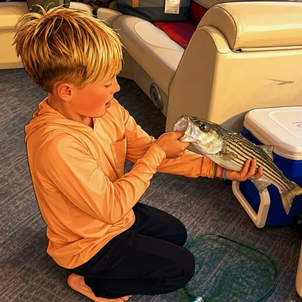 Striped bass caught on Fishbrain