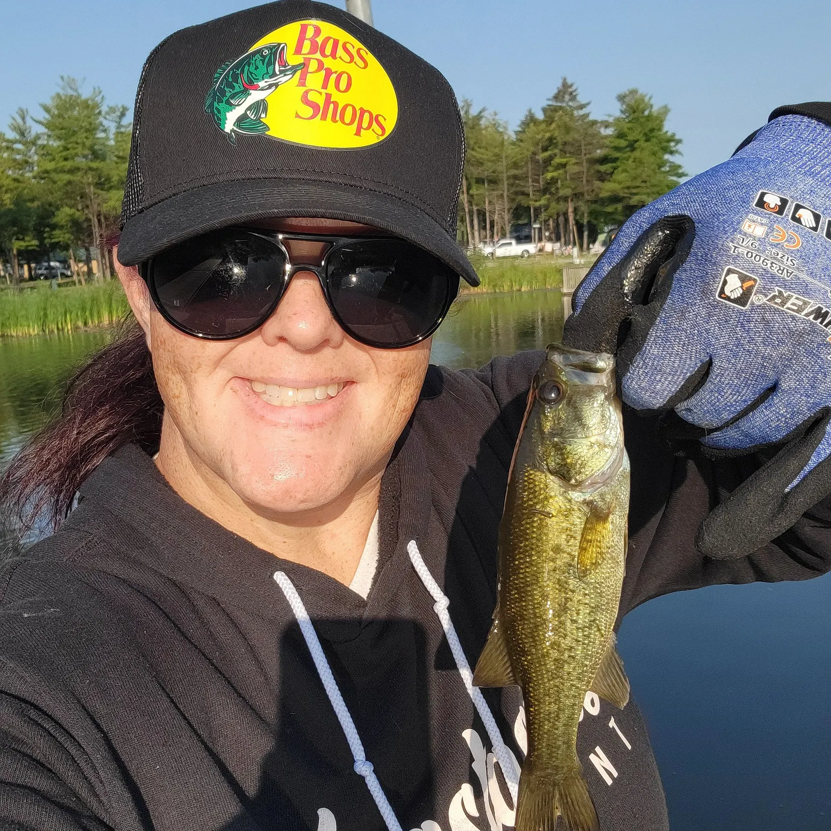 Largemouth bass caught on Fishbrain