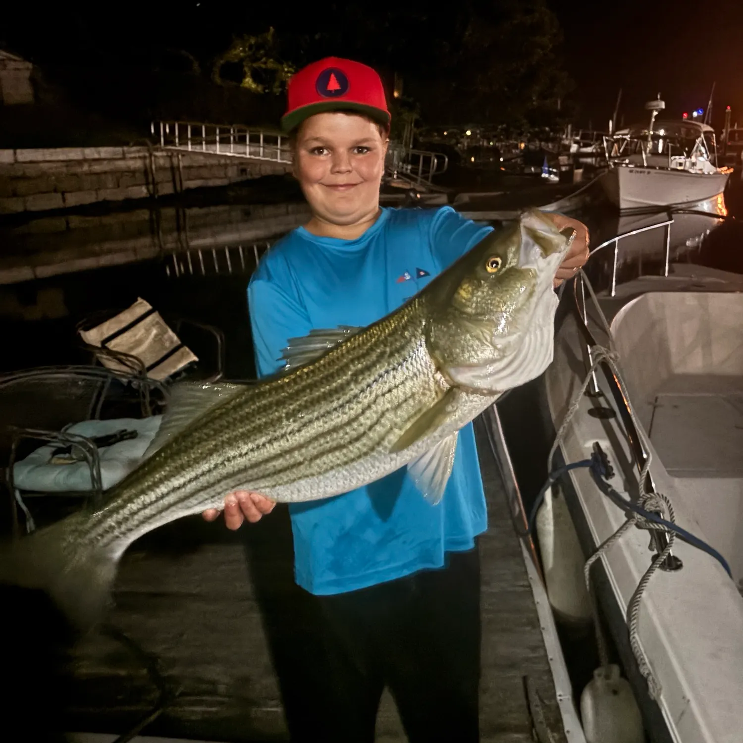Striped bass caught on Fishbrain
