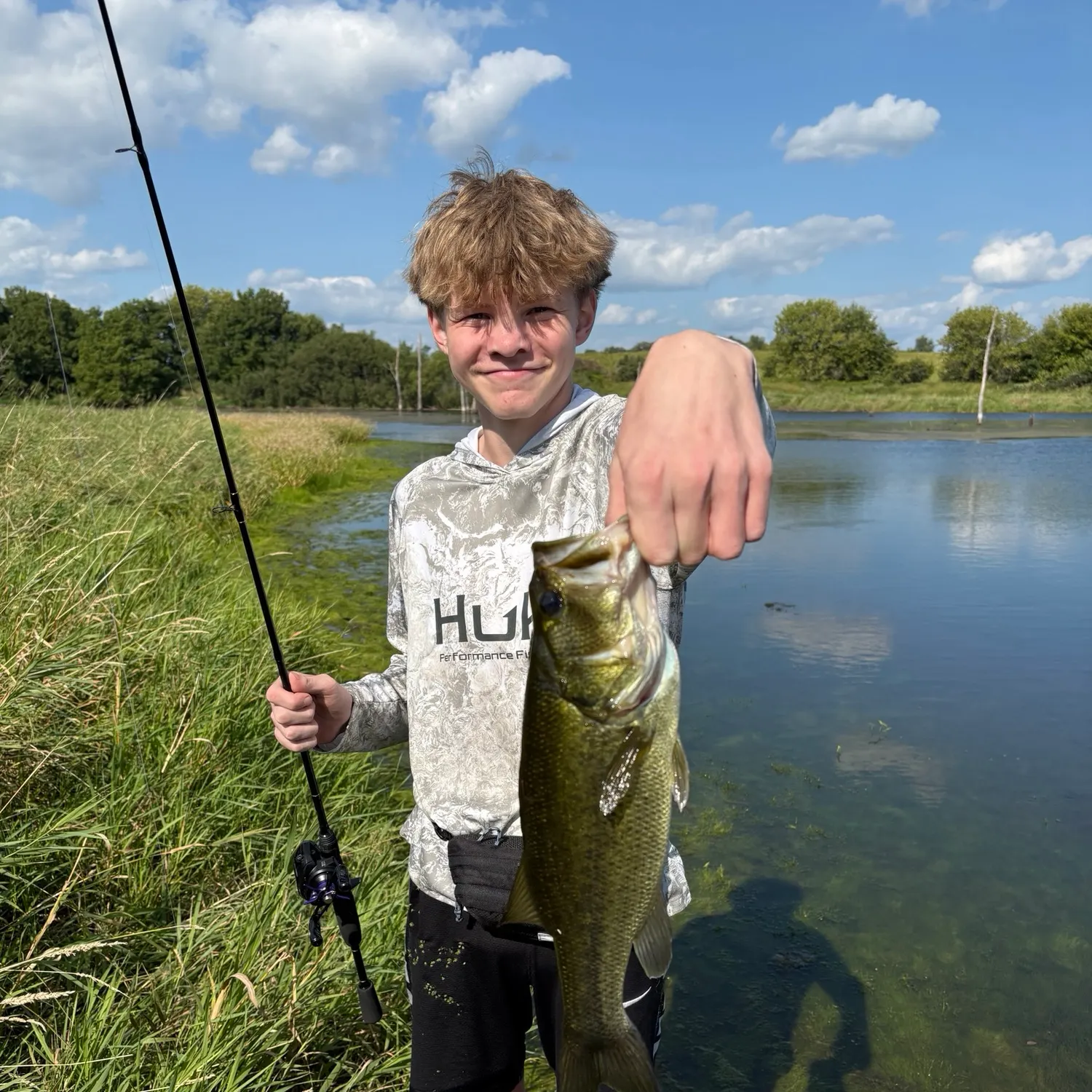 Largemouth bass caught on Fishbrain