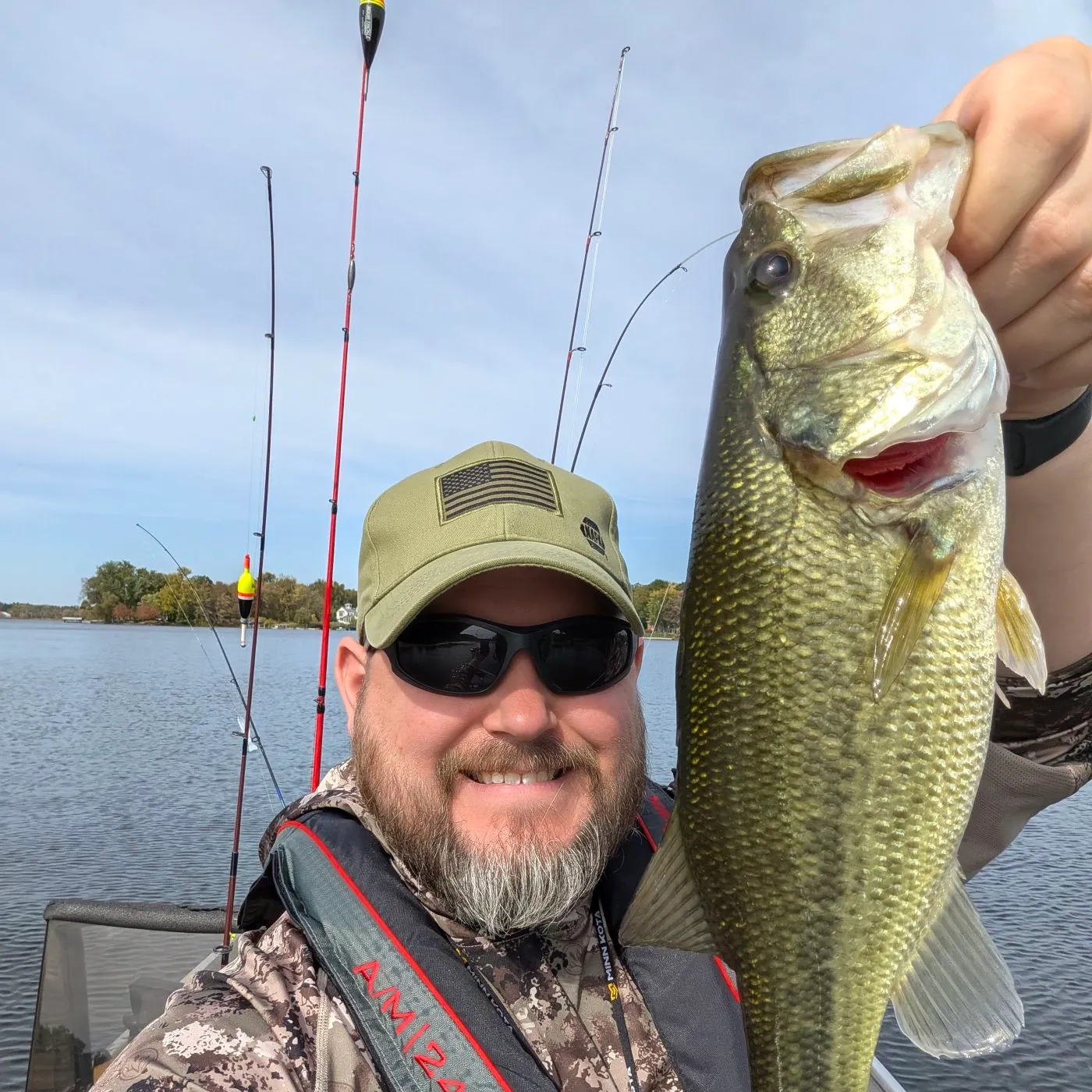 Largemouth bass caught on Fishbrain