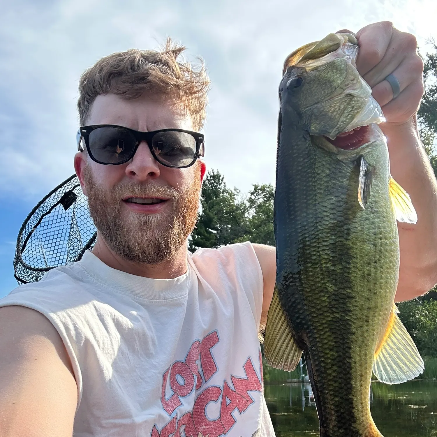 Largemouth bass caught on Fishbrain