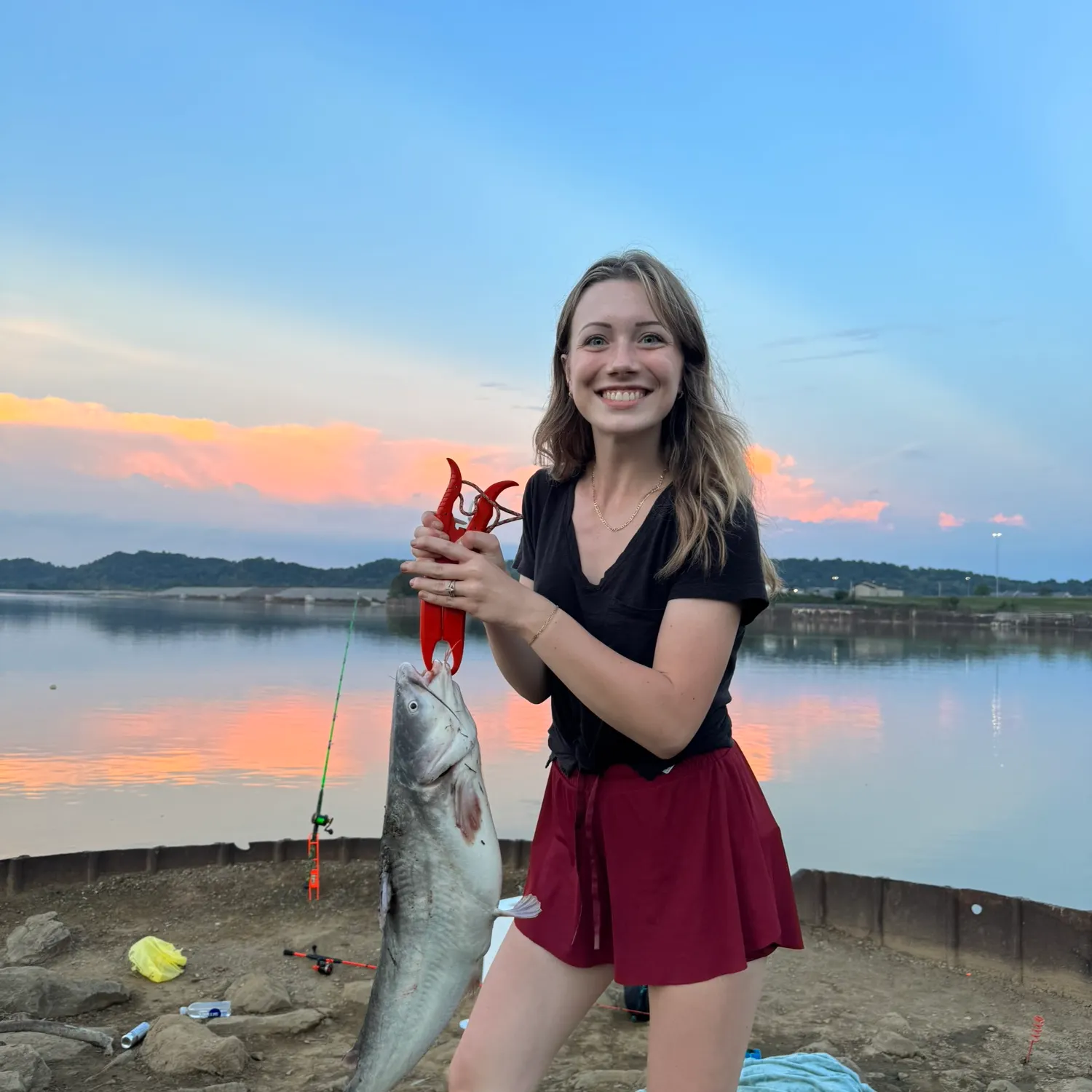 Blue catfish caught on Fishbrain
