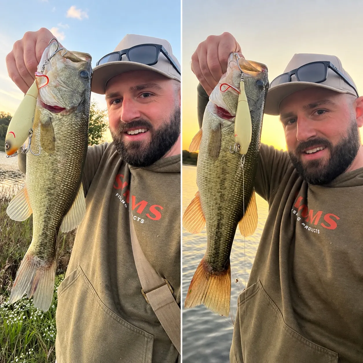Largemouth bass caught on Fishbrain